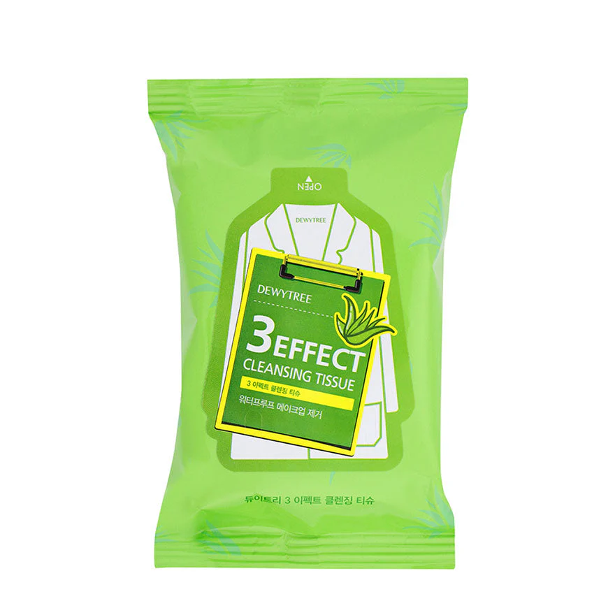 3 Effect Cleansing Tissue Makeup Removing Wipes 20pcs