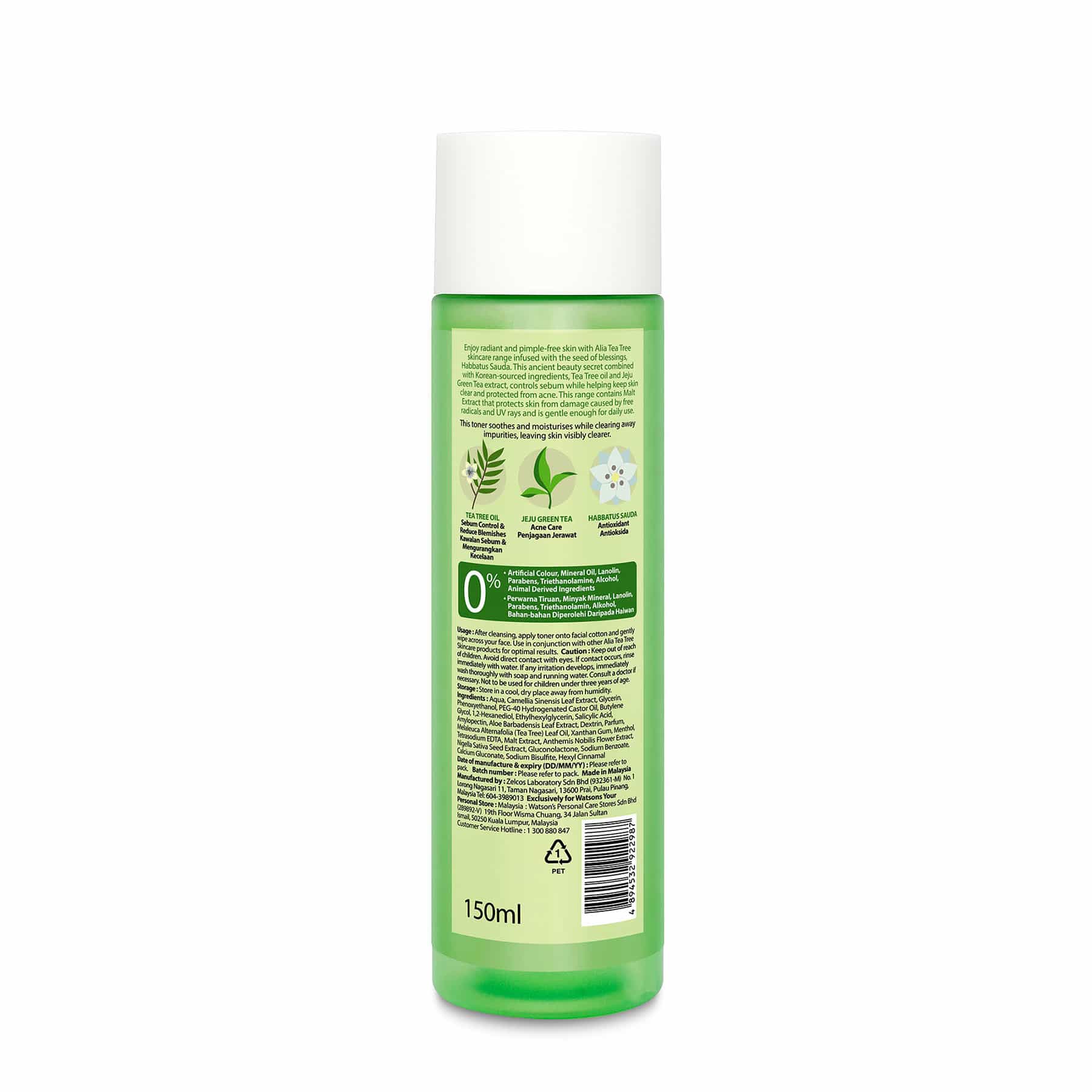 Alia Tea Tree Hydrating Toner 150ml - Image 2