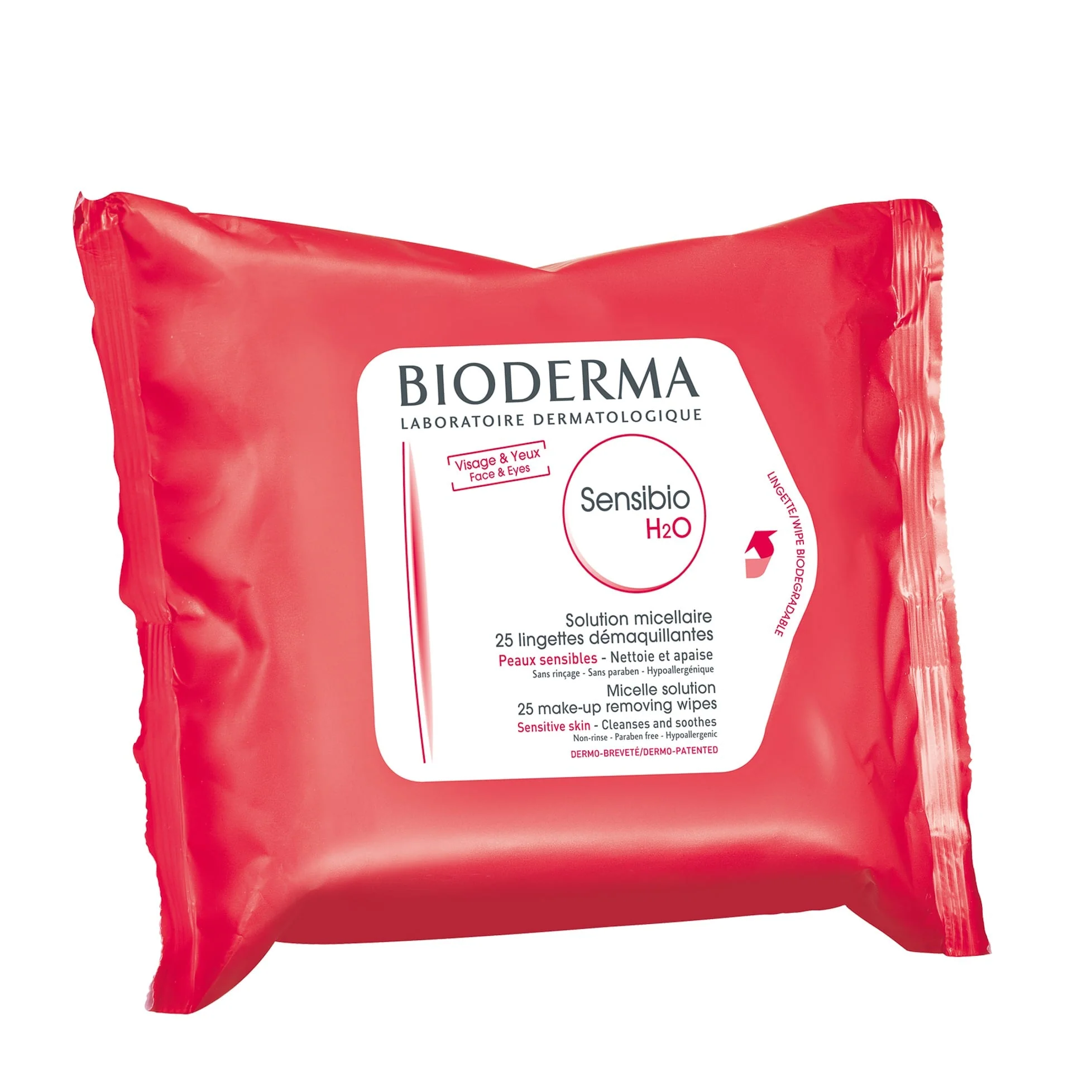 Bioderma Sensibio H20 Micellar Makeup Removing Wipes 25pcs
