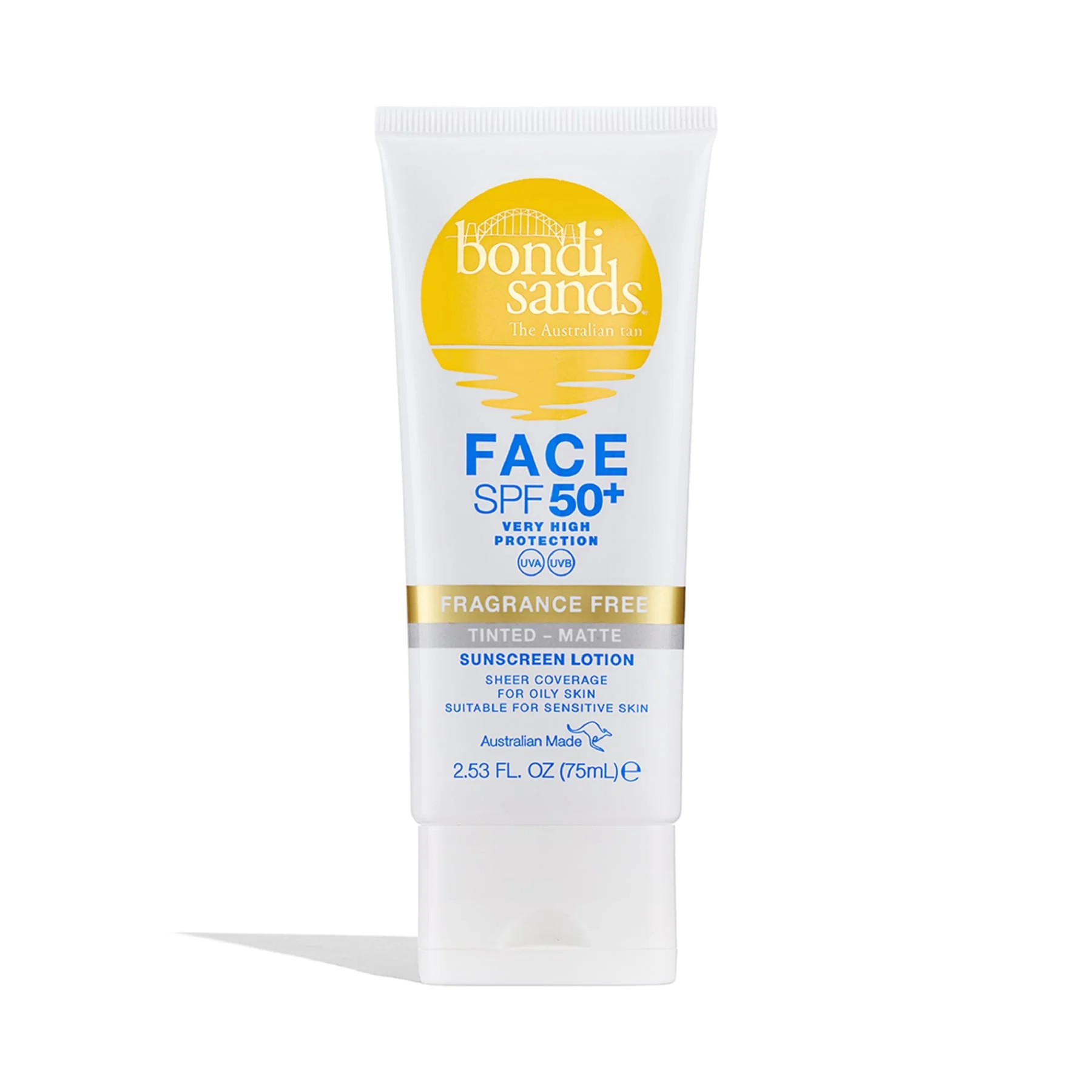 Bondi Sands Fragrance Free Matte Tinted Face Fluid SPF 50+ 75ml
