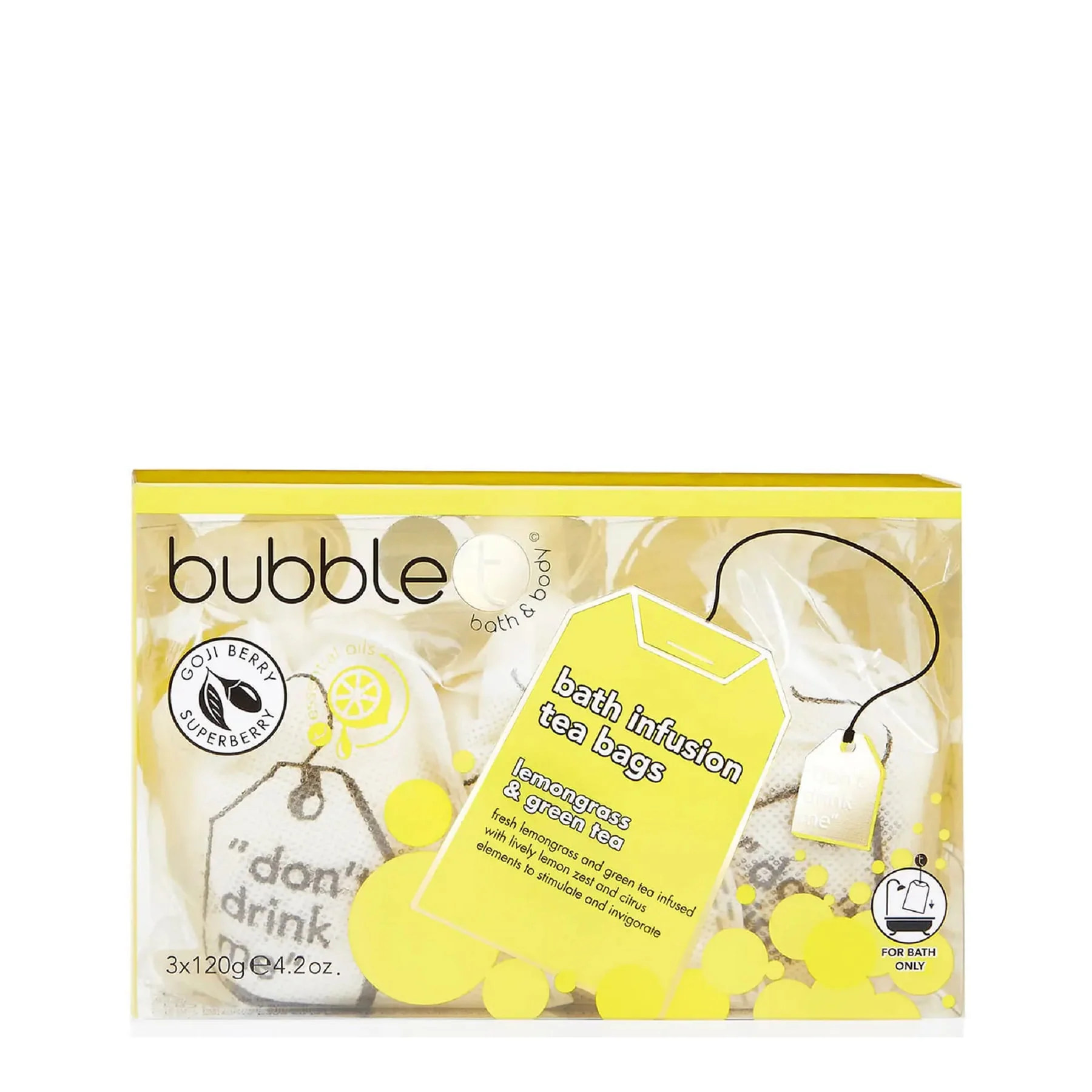 Bubble T Bath & Body Lemongrass & Green Tea Infusion Tea Bag 3pcs