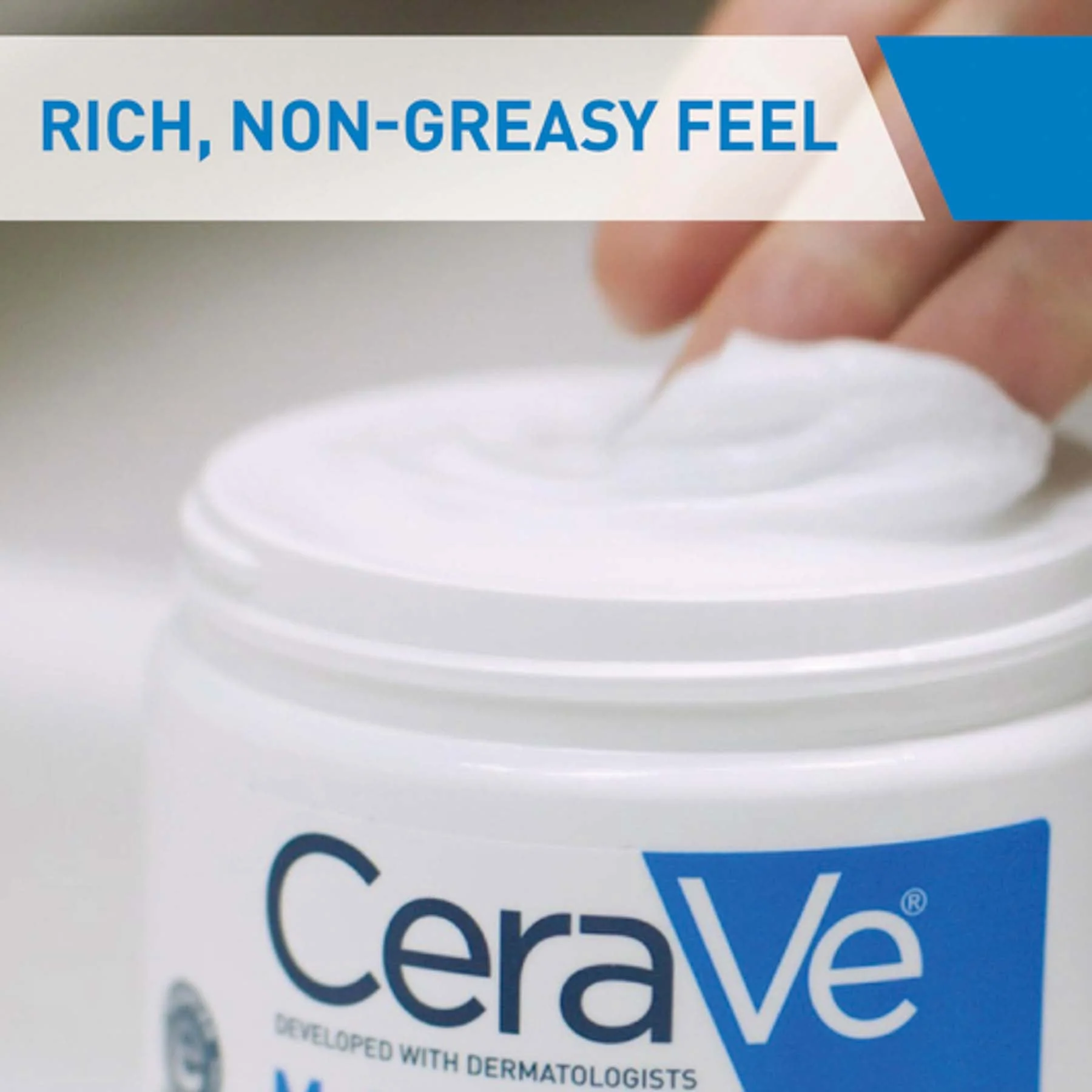 CeraVe Moisturising Cream for Dry Skin with Hyaluronic Acid 454g - Image 3