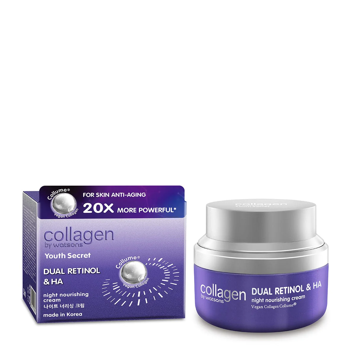 Collagen by Watsons Youth Secret Dual Retinol & HA Night Nourishing Cream 50ml