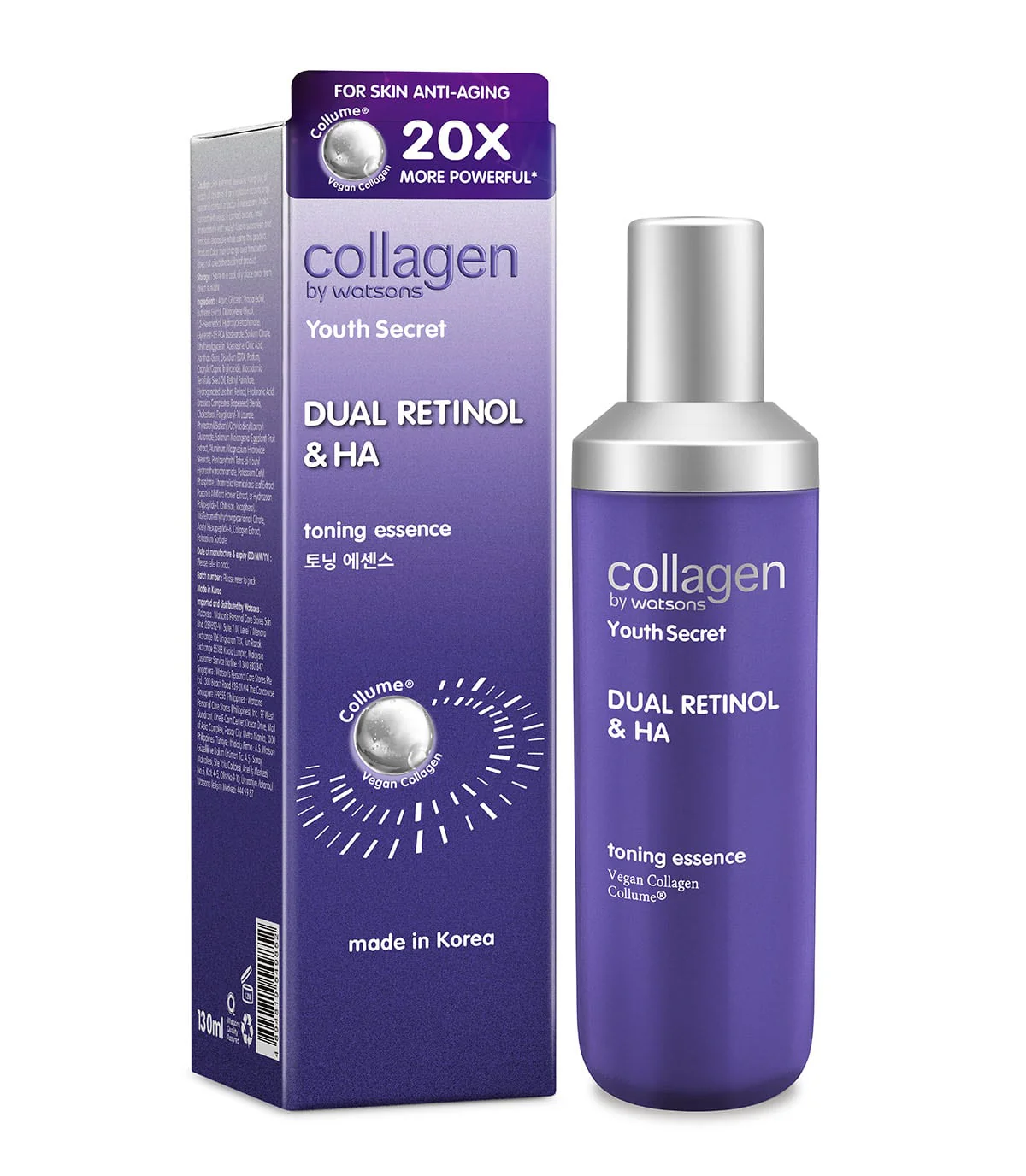Collagen by Watsons Youth Secret Dual Retinol & HA Toning Essence 130ml