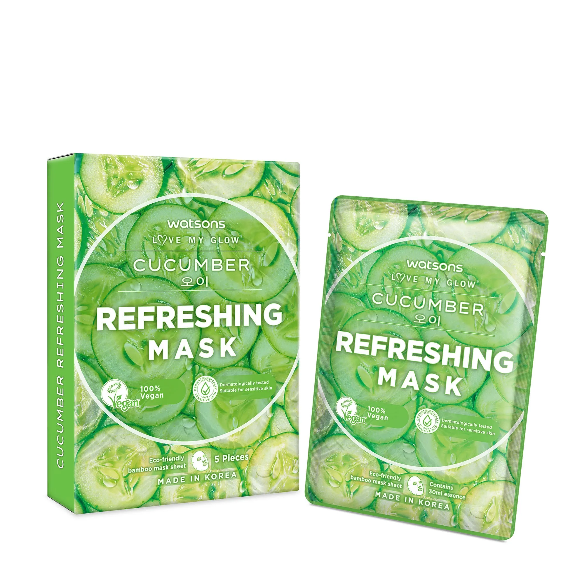 Cucumber Refreshing Mask 5pcs