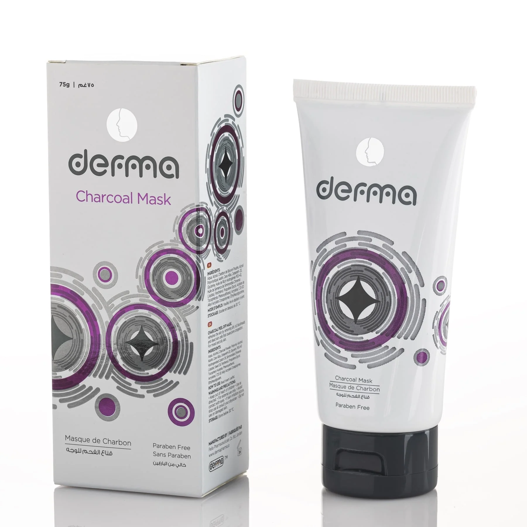Derma Pella Charcoal Face Mask 75g