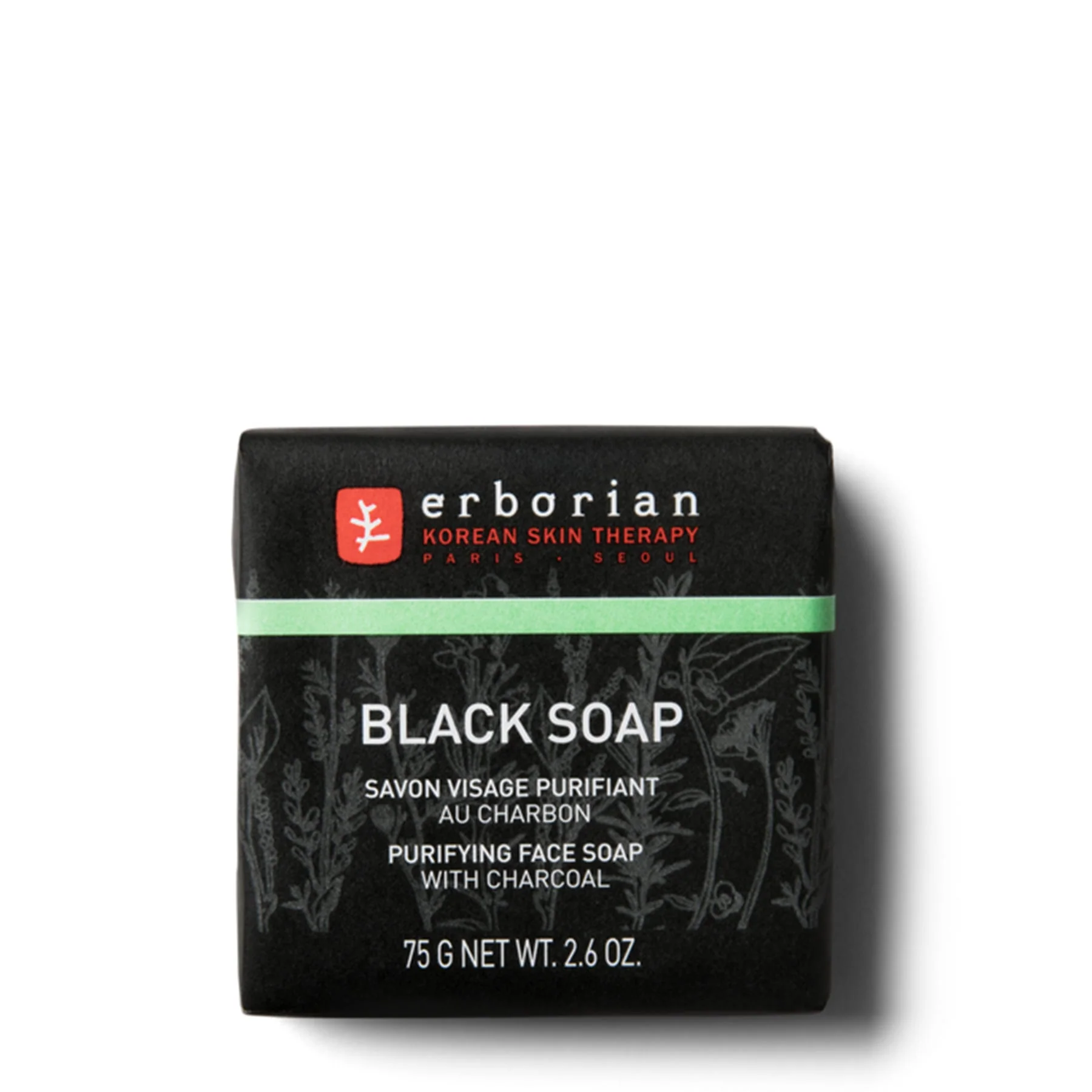 Erborian Black Purifying Face Soap Bar 75g