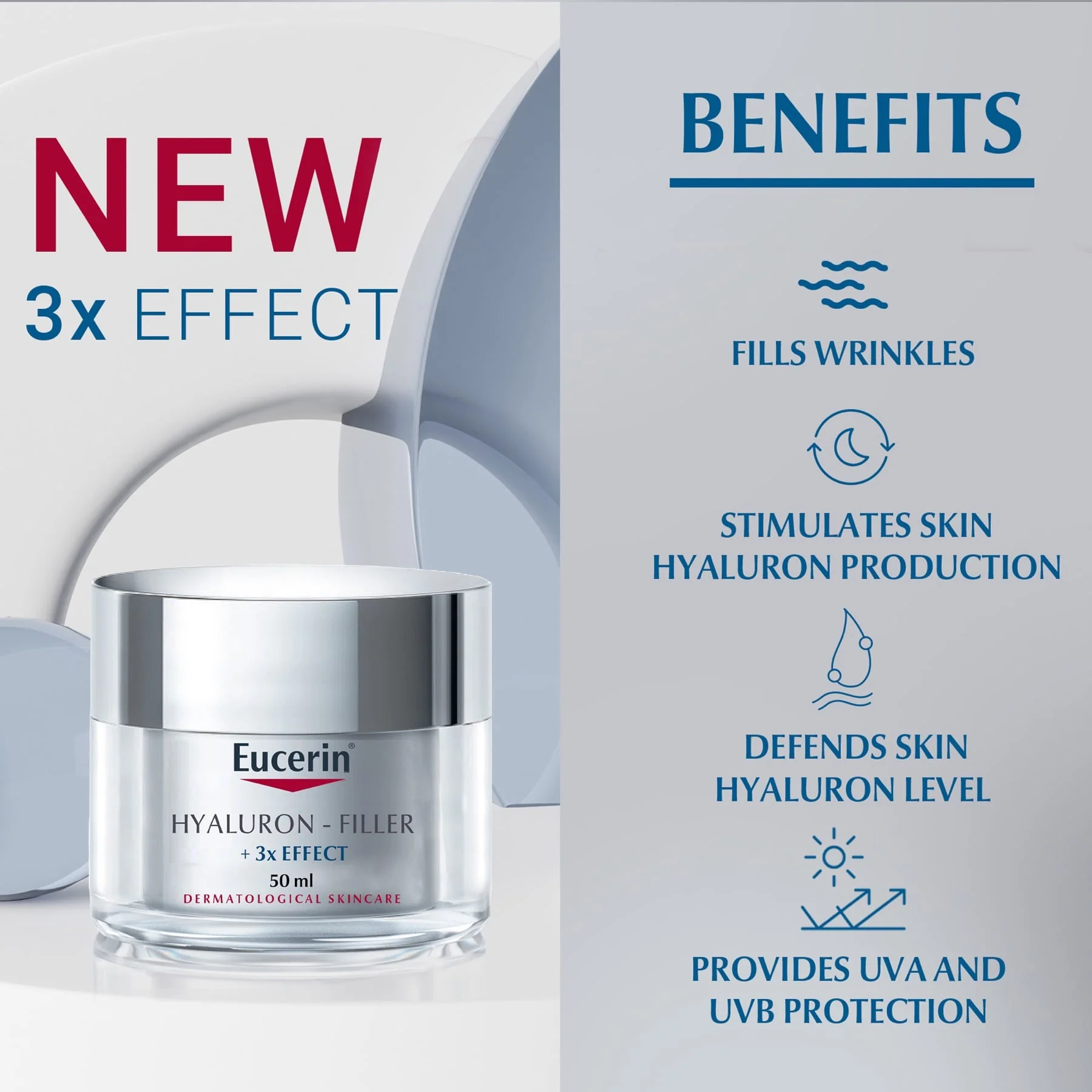 Eucerin Hyaluron-Filler Dry Skin Day Cream 50ml - Image 4
