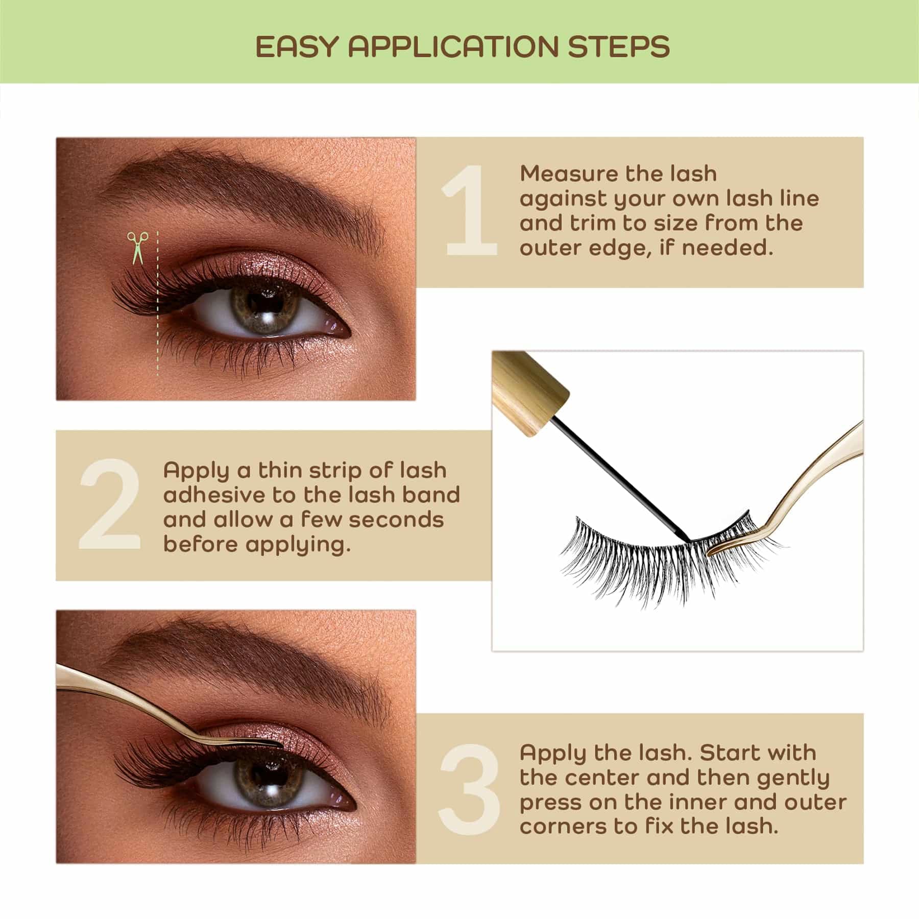 Eyecha Aloe False Eyelashes Vegan 1 pair - Image 4