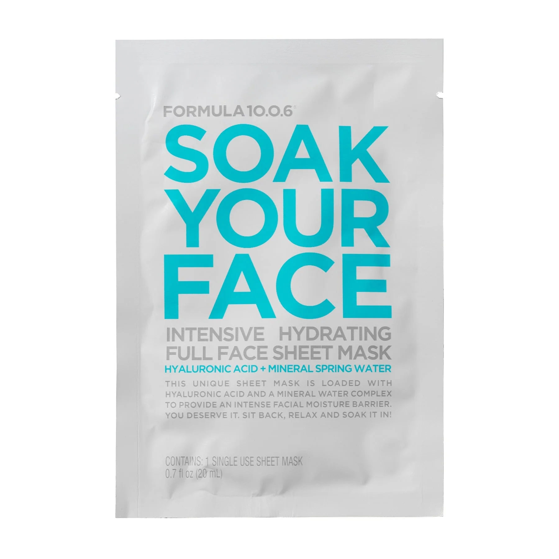 Formula 10.0.6 Soak Your Face Intensive Hydrating Sheet Mask