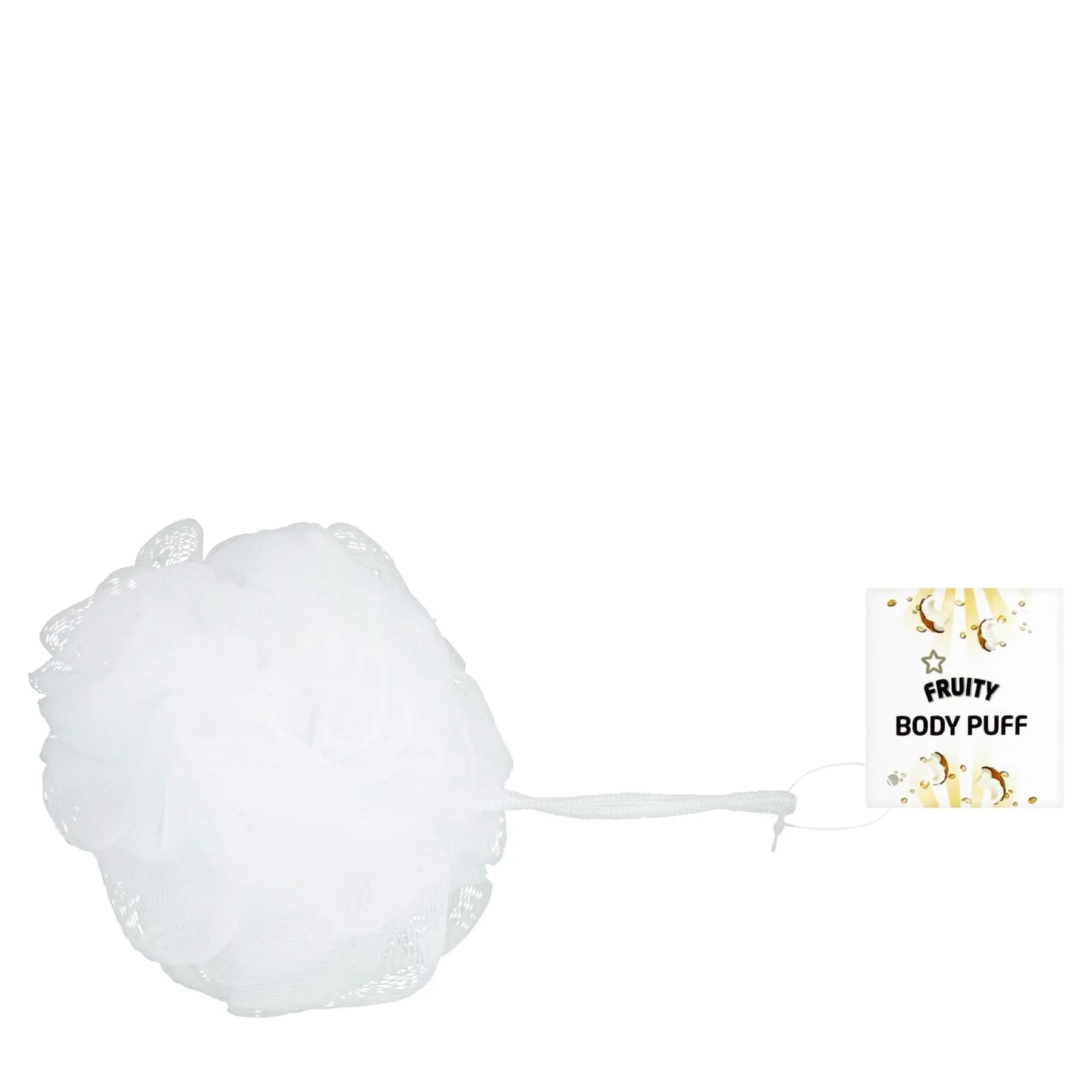 Fruity Shower Puff White 1pc