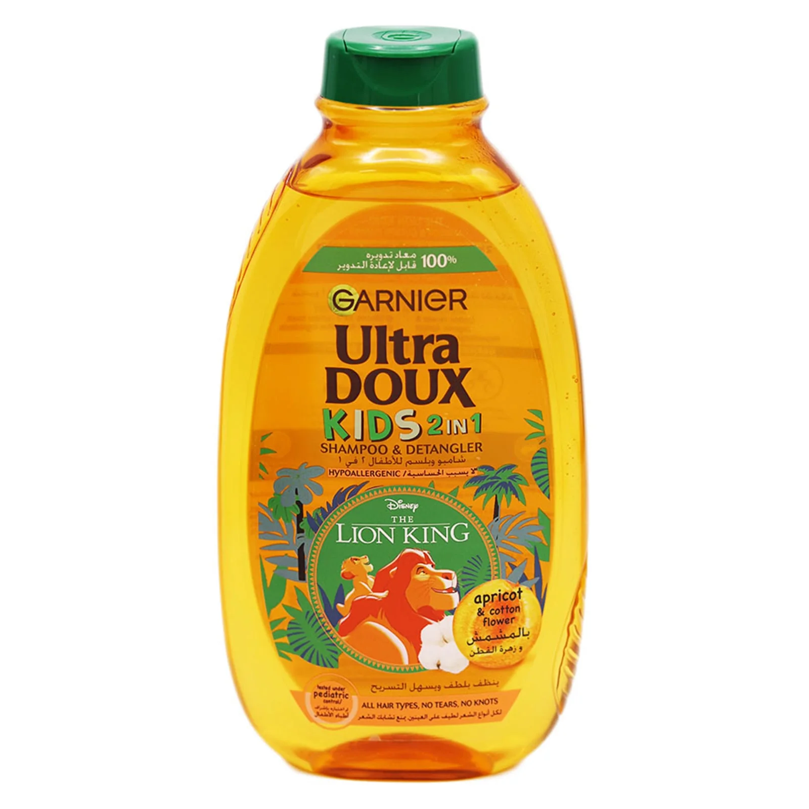 Garnier Ultra Doux Kids Disney 2 in 1 Apricot and Cotton Flower Shampoo & Detangler 400ml