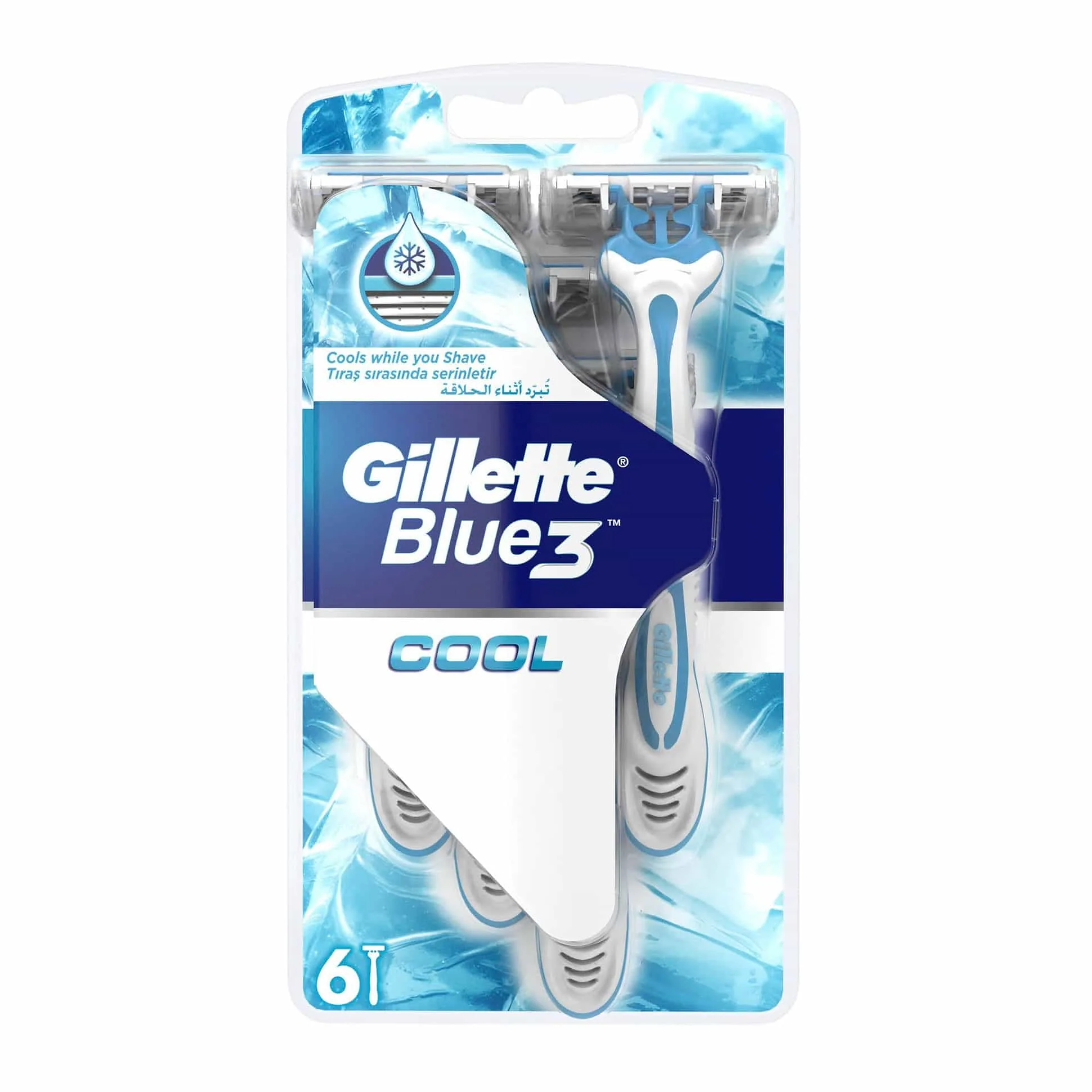 Gillette Blue3 Cool Disposable Razor 6pcs
