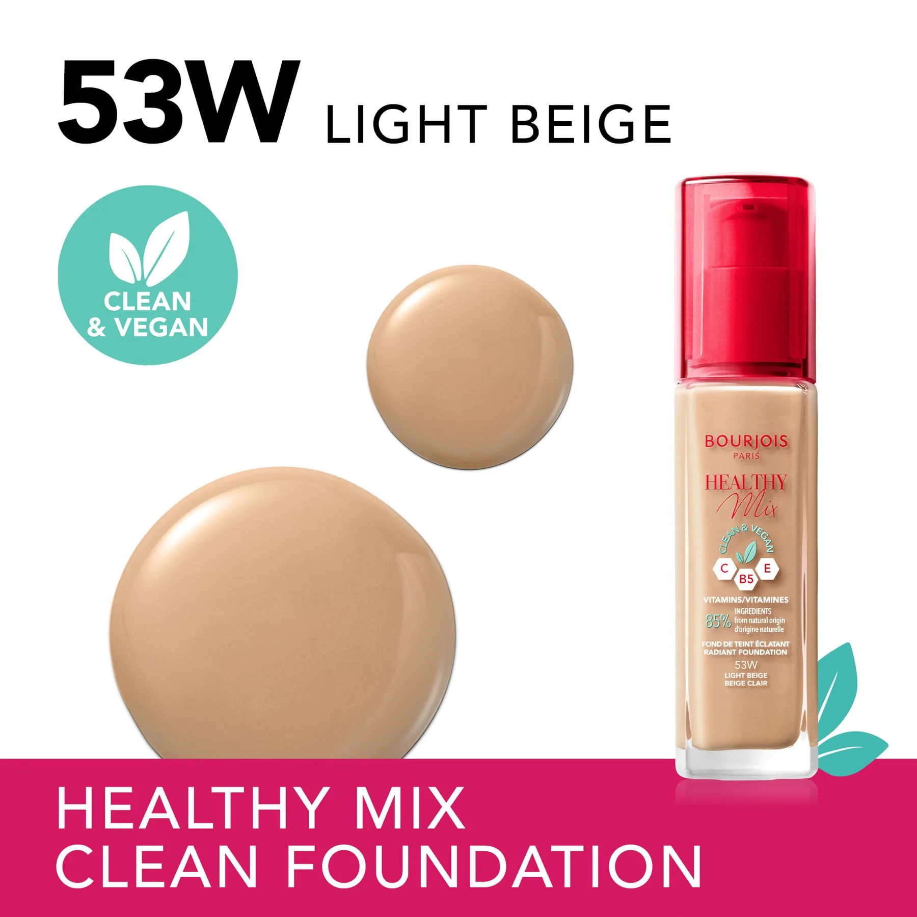 Healthy Mix Clean Foundation 30ml - Image 45
