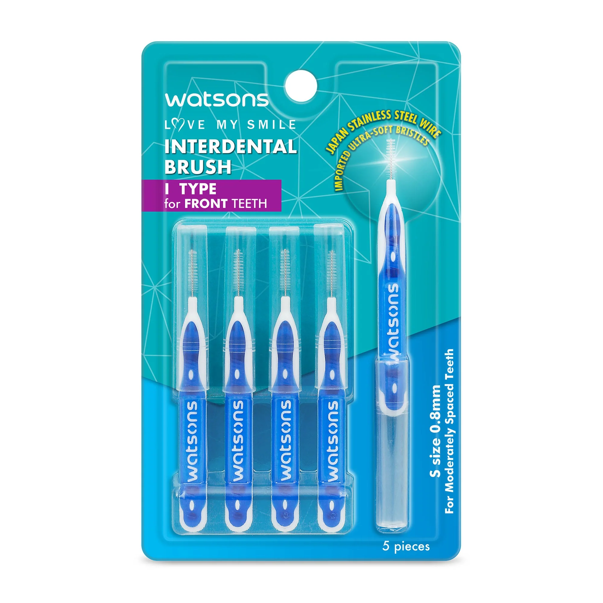 I Type Interdental Brush 0.8mm 5pcs