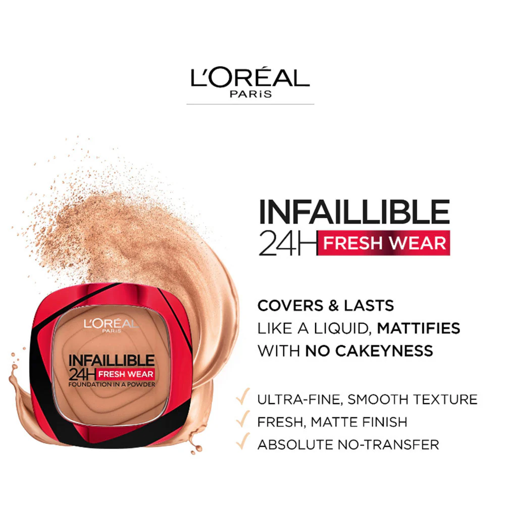 L'Oreal Paris Infallible 24H Fresh Wear Foundation In A Powder 9g - Image 20