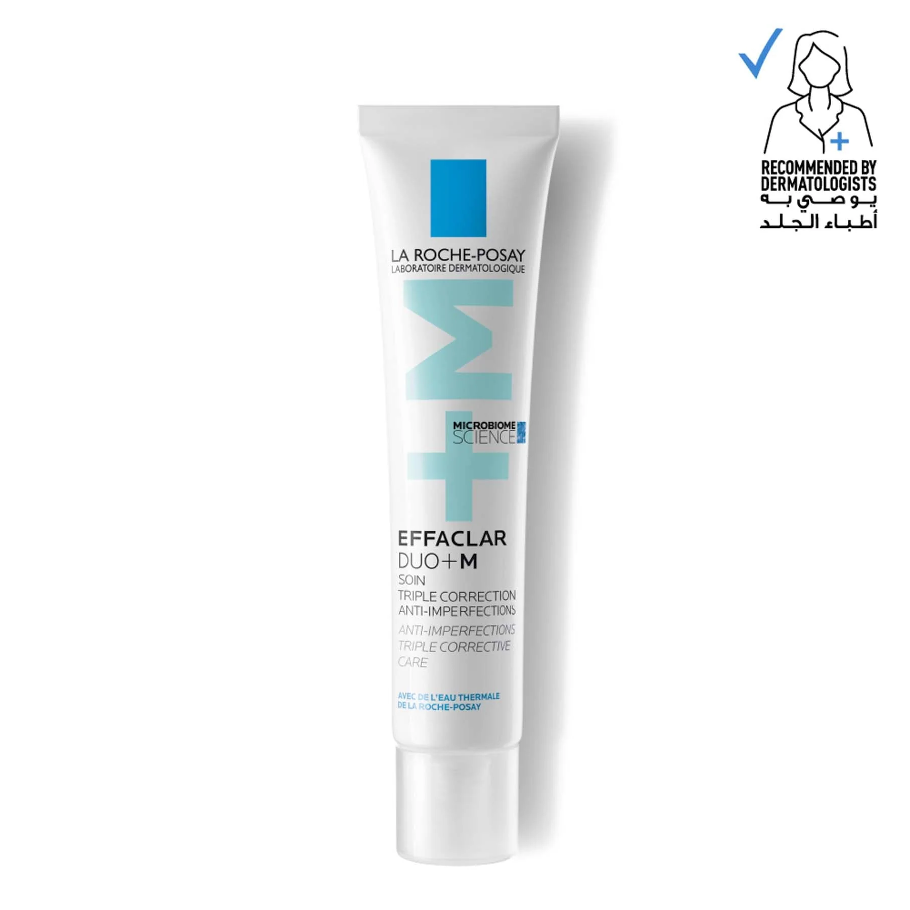 La Roche-posay Effaclar Duo+m 40ml Anti-imperfections Triple Corrective Care for Oily and Acne-prone Skin, Powered by Microbiome Science.