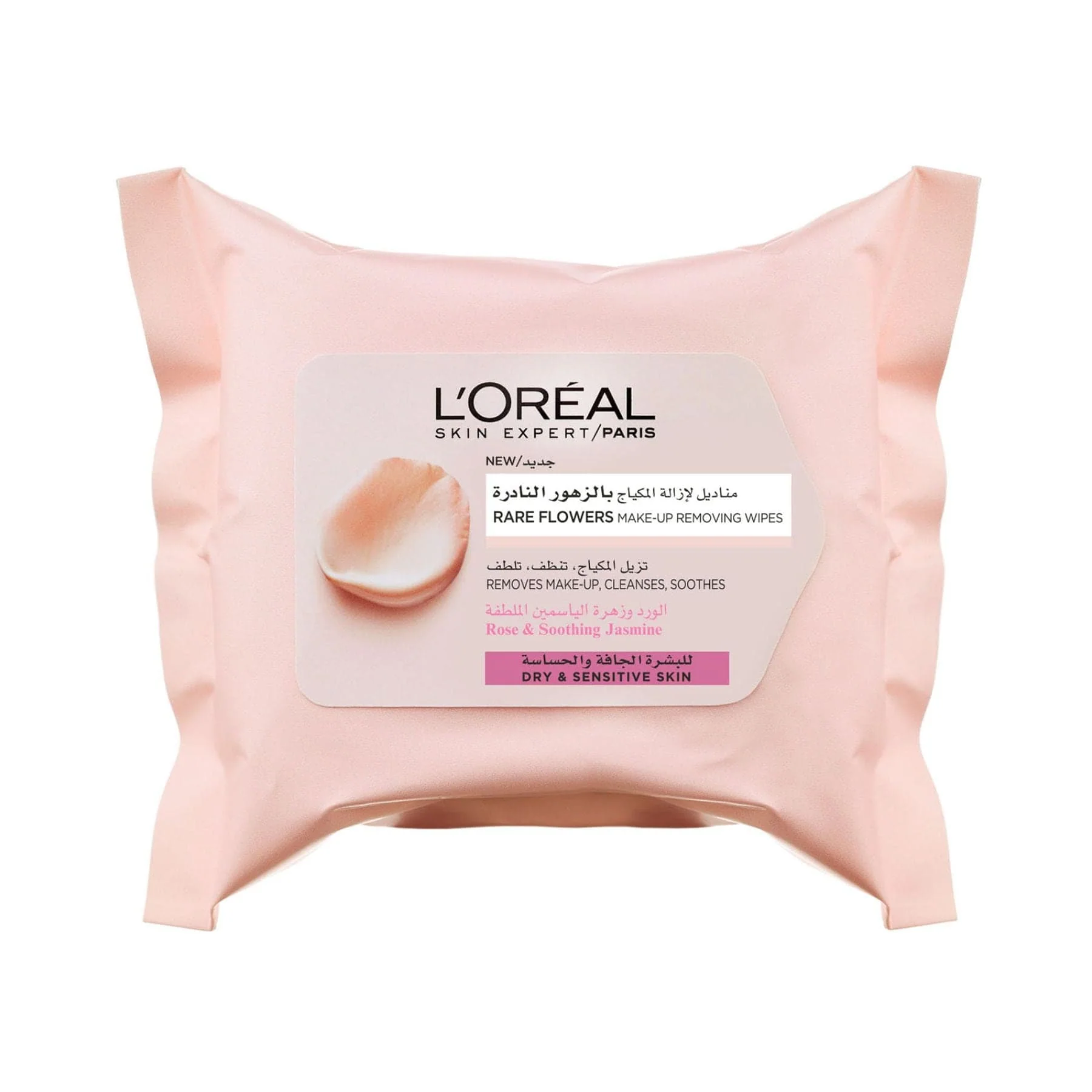 L'Oreal Paris Rare Flowers Makeup Removing Wipes Dry & Sensitive Skin 25ps