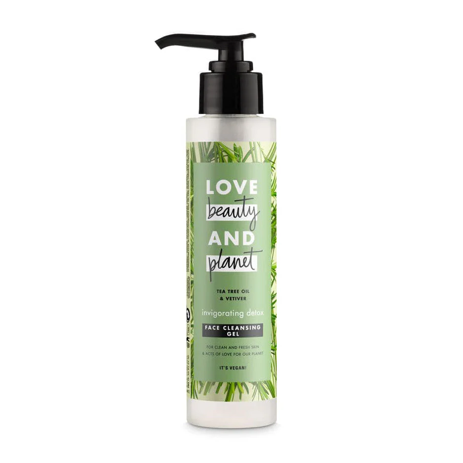 Love Beauty and Planet Invigorating Detox Face Cleansing Gel Tea Tree Oil & Vetiver 125ml