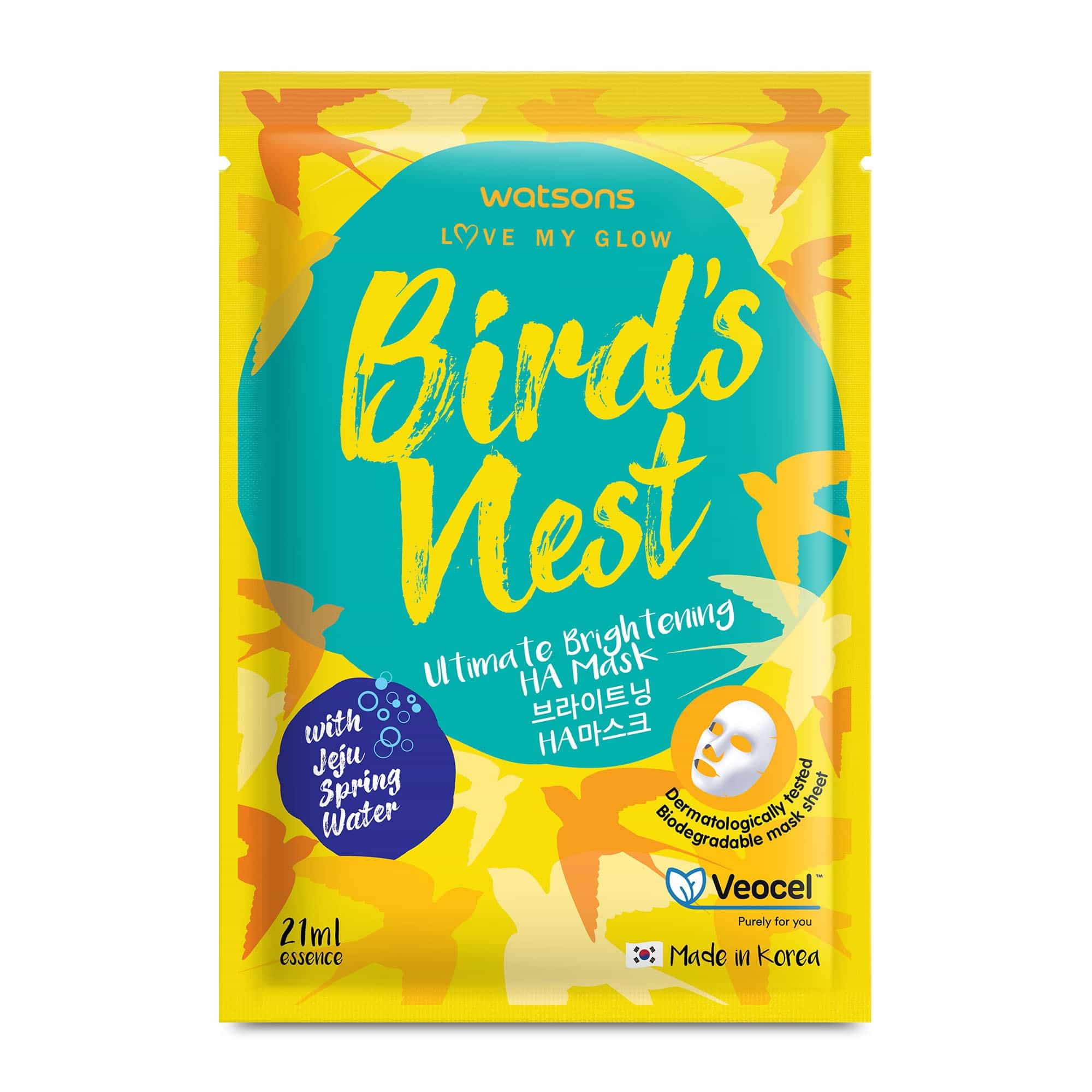 Love My Glow Ultimate Brightening Sheet Mask Bird's Nest & HA 1pc