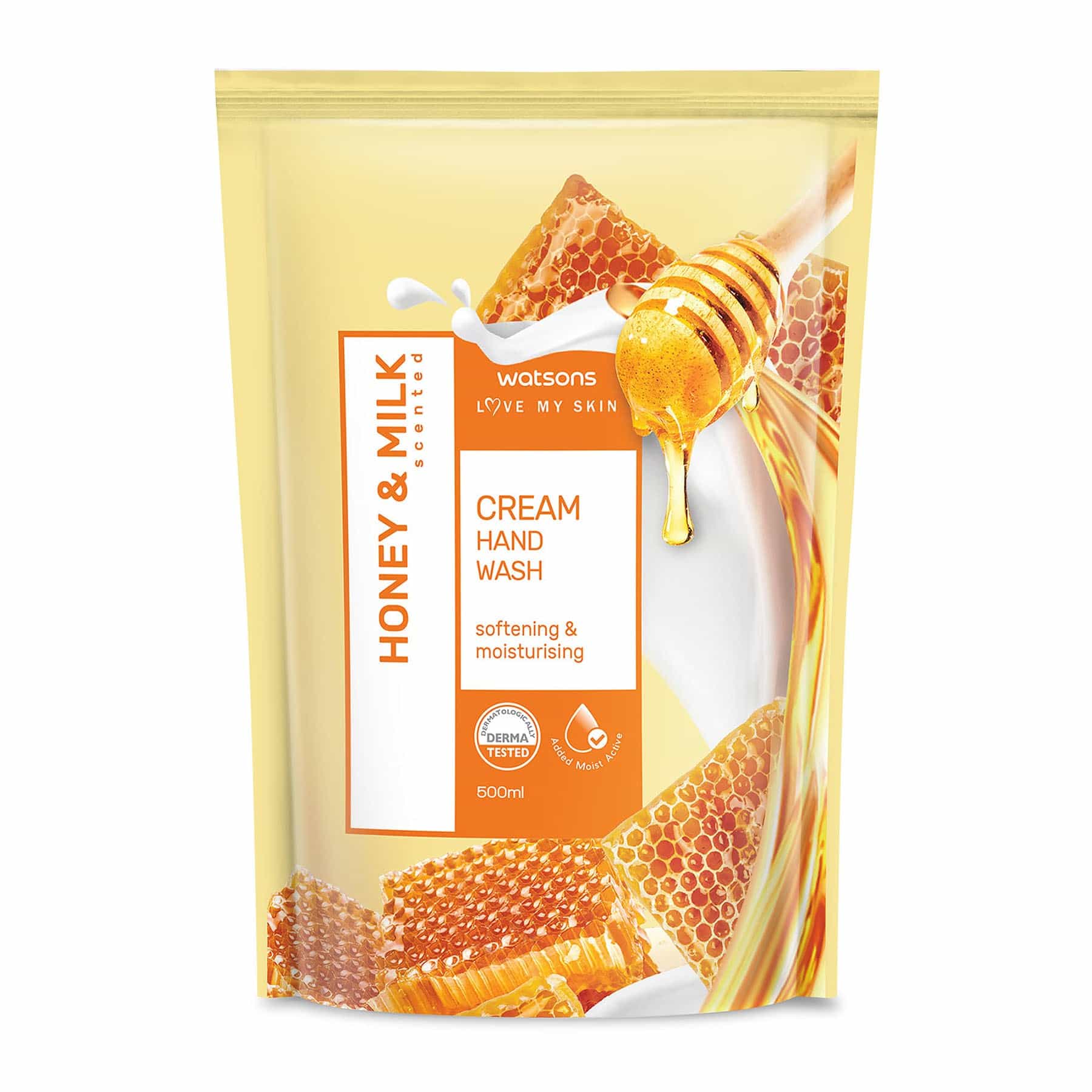 Love My Skin Cream Hand Wash Refill Honey & Milk 500ml