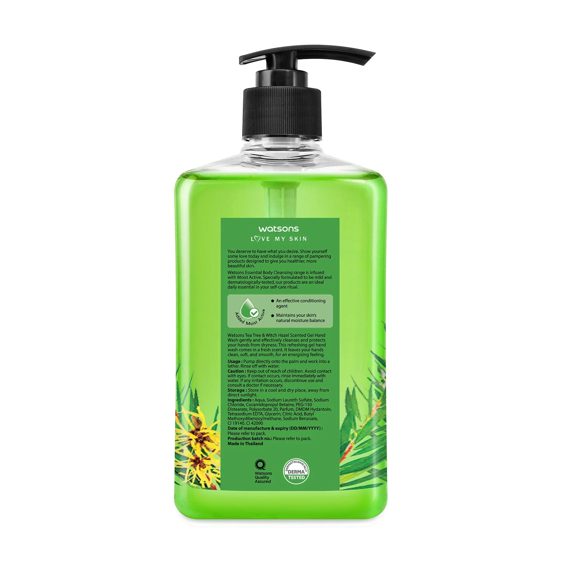 Love My Skin Gel Hand Wash Tea Tree & Witch Hazel 500ml