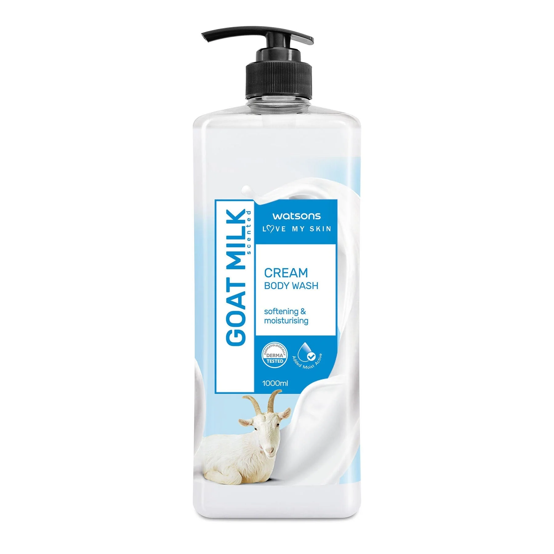 Love My Skin Softening & Moisturising Cream Body Wash Goat Milk 1l