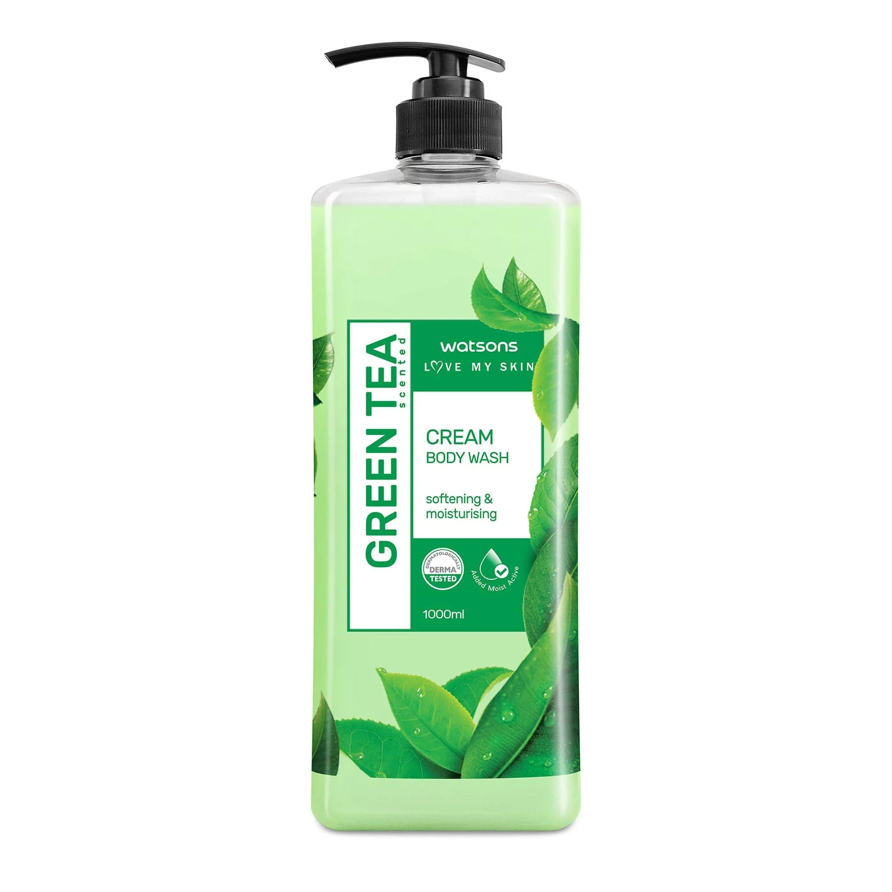 Love My Skin Softening & Moisturising Cream Body Wash Green Tea 1l
