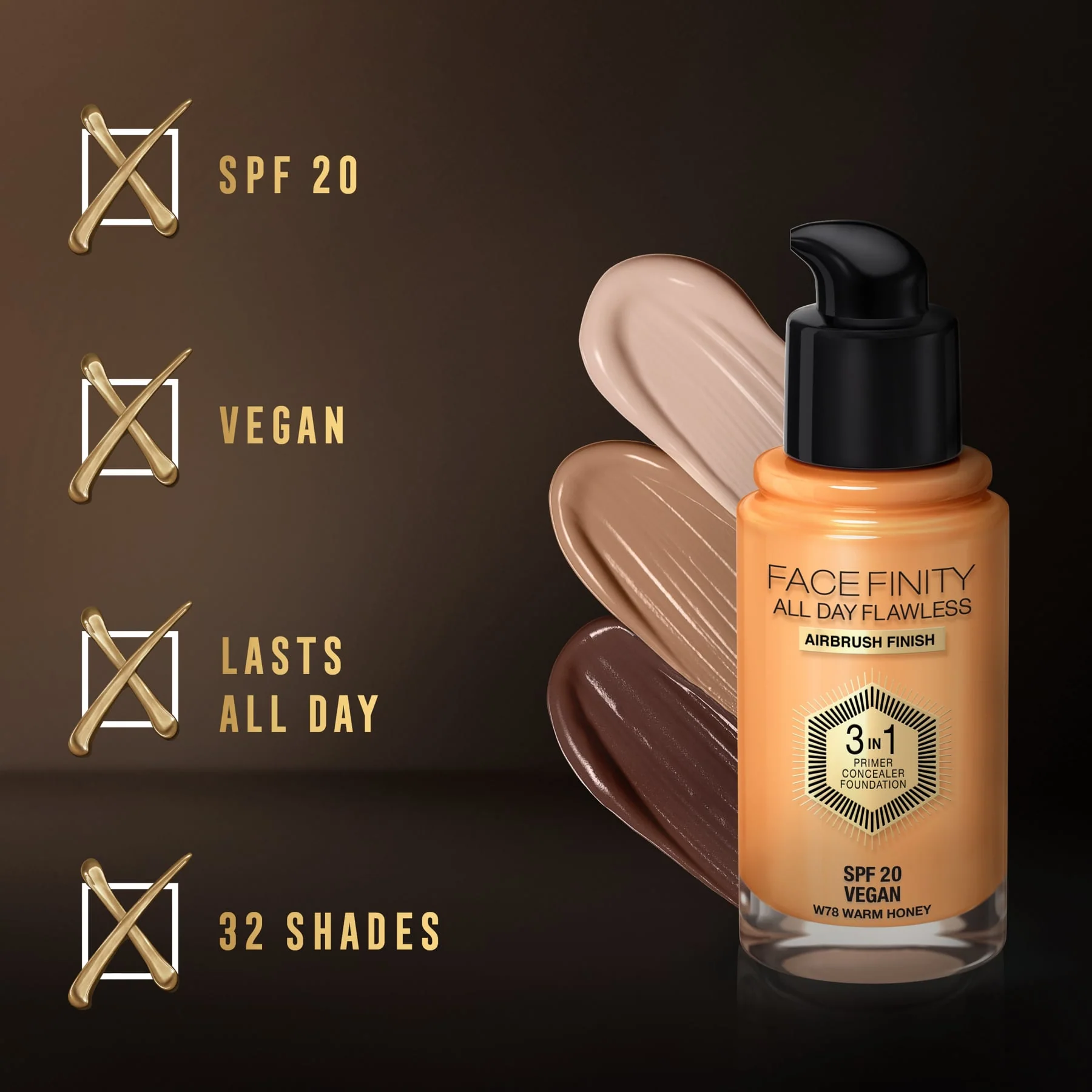 Max Factor Facefinity All Day Flawless 3 In 1 Foundation Matte Finish 30ml - Image 11