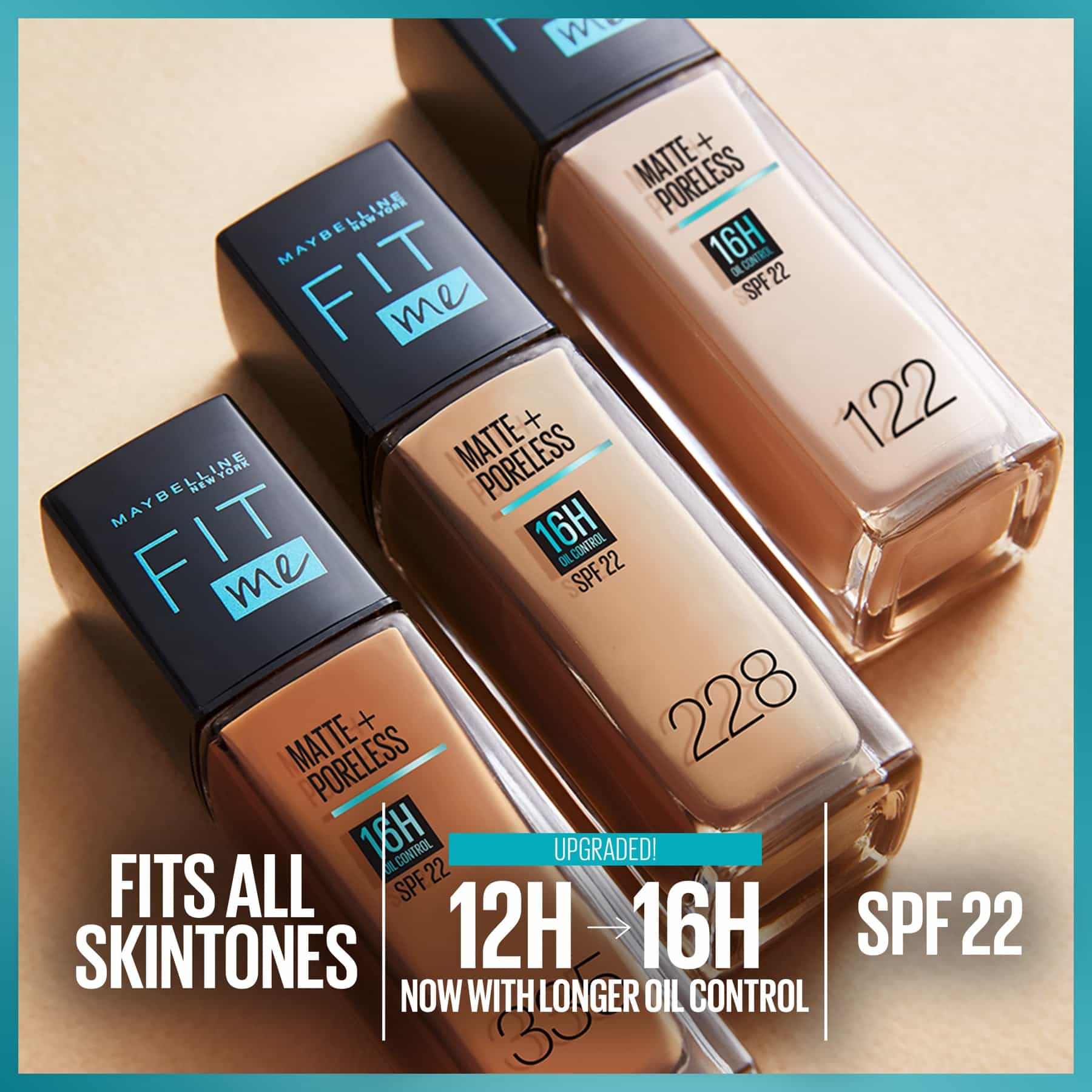 Maybelline Fit Me Matte+Poreless Liquid Foundation with SPF22 30ml - Image 148