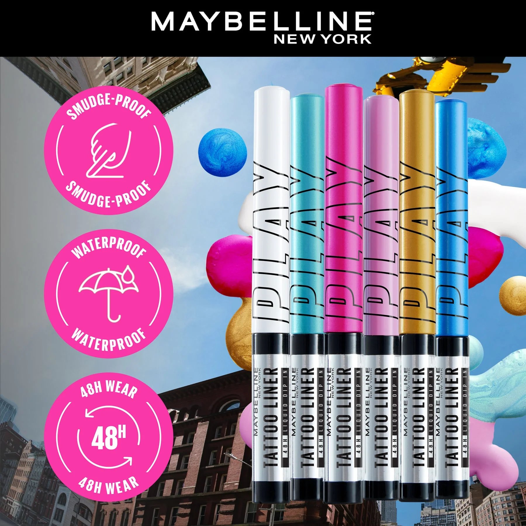 Maybelline Tattoo Liner Play Waterproof Liquid Eyeliner Ride - Image 3