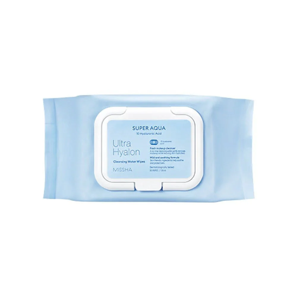 Missha Super Aqua Ultra Hyalron Cleansing Water Wipes 30pcs
