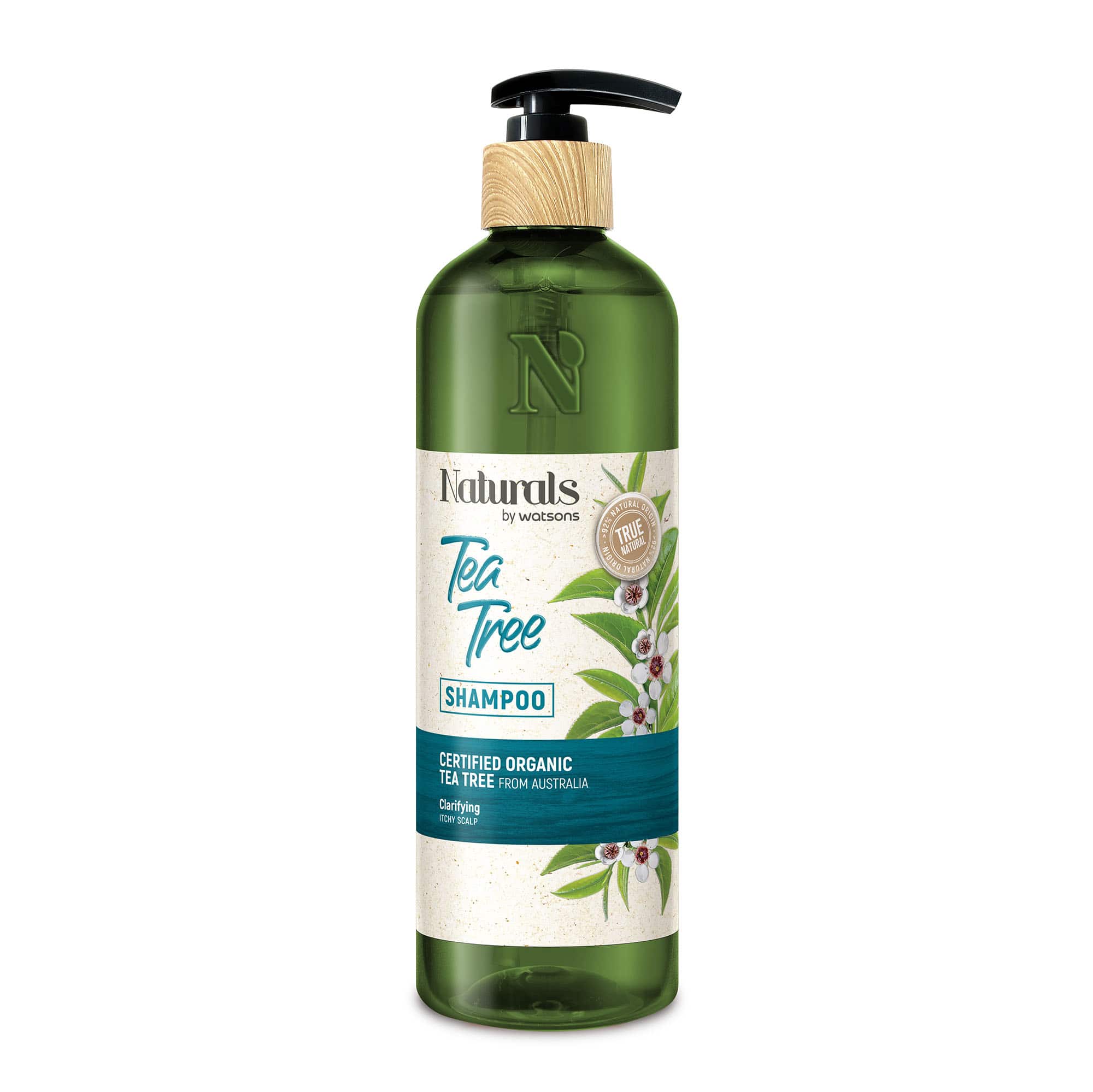 Naturals by Watsons Clarifying Shampoo Tea Tree Itchy Scalp 490ml