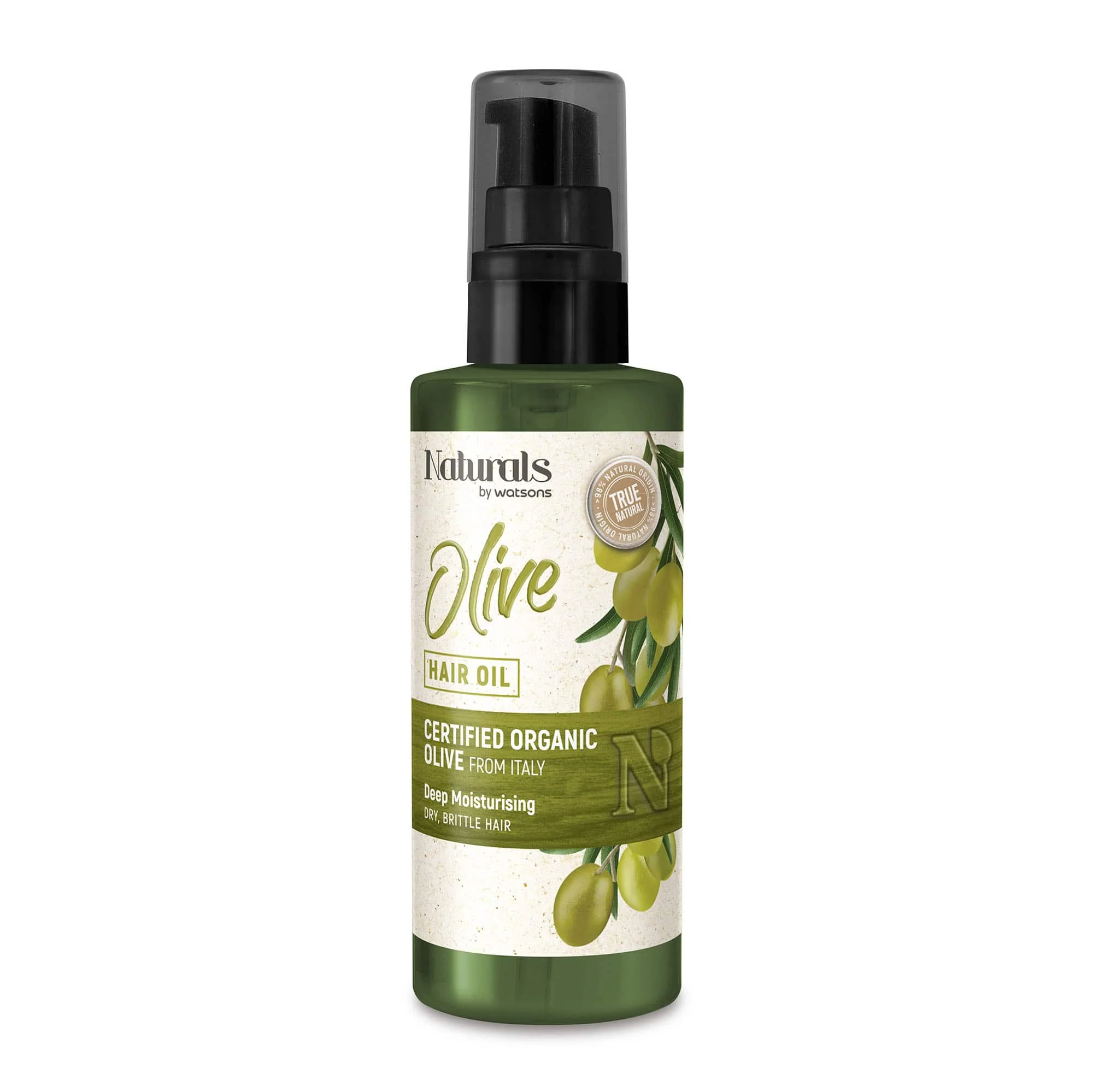 Naturals by Watsons Deep Moisturising Hair Oil Olive Dry, Brittle Hair 100ml