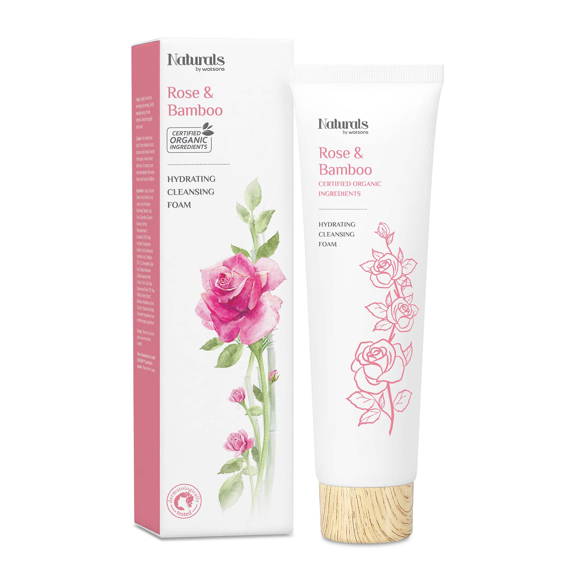 Naturals by Watsons Hydrating Foam Cleanser Rose & Bamboo 130ml