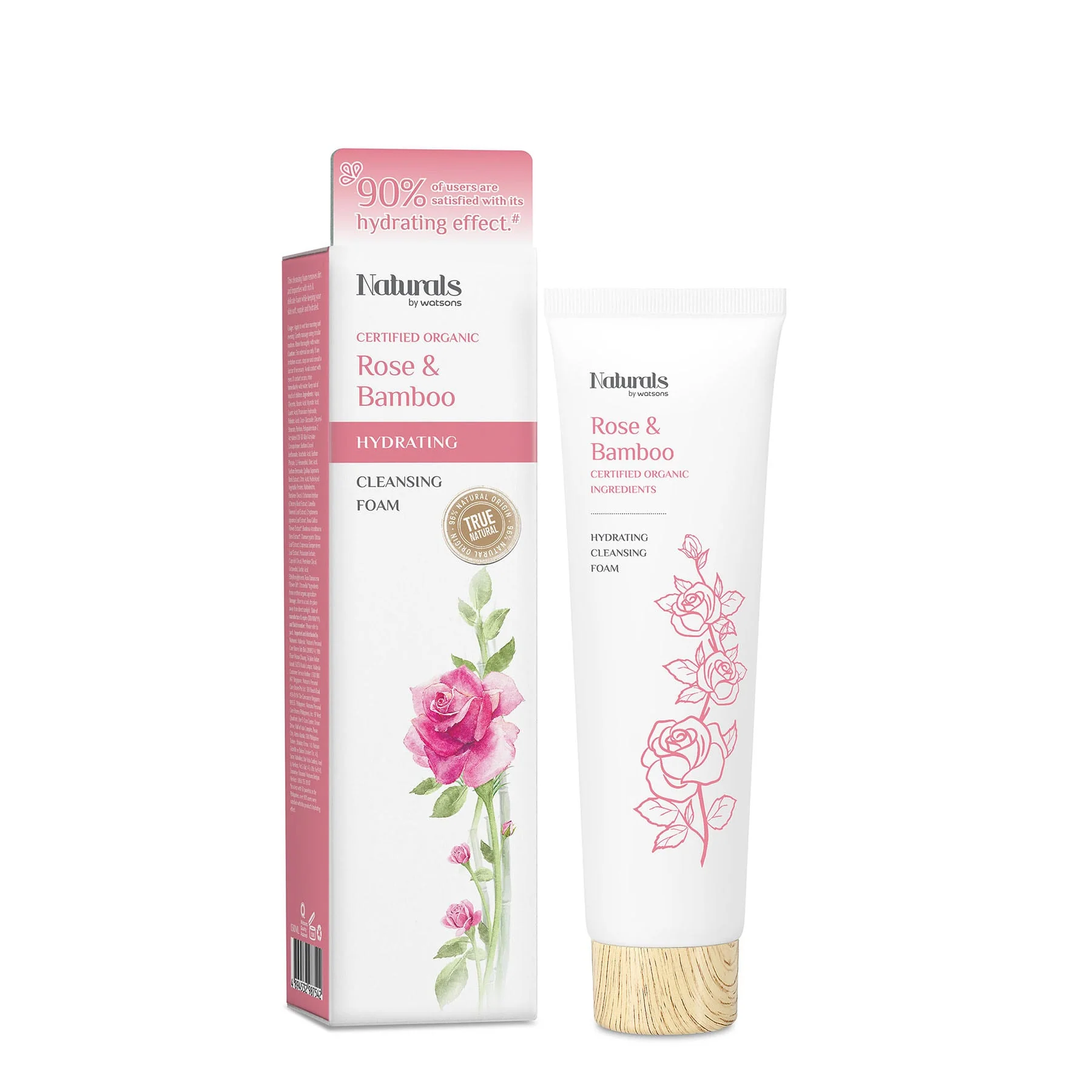 Naturals by Watsons Rose & Bamboo Hydrating Cleansing Foam 130ml