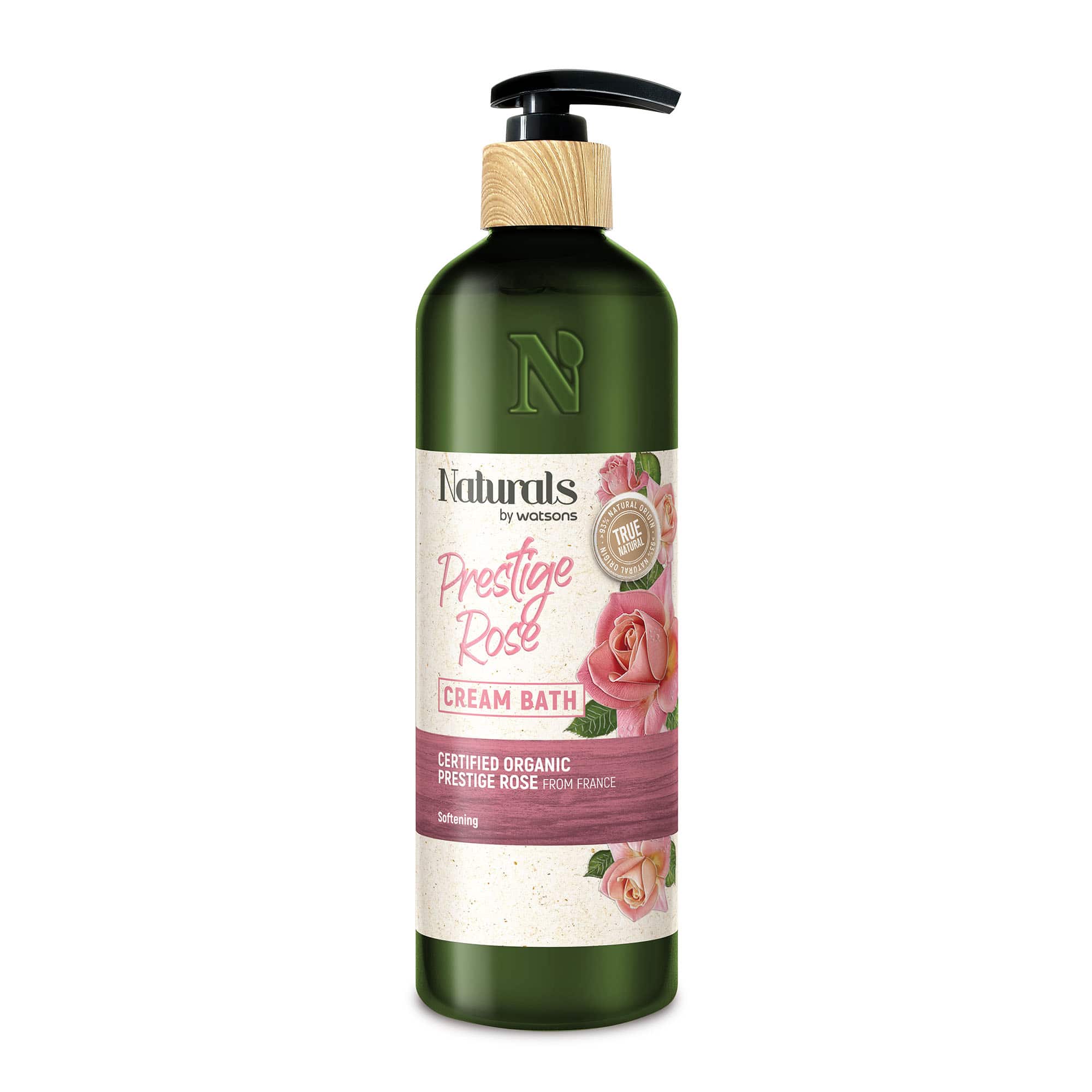 Naturals by Watsons Softening Cream Bath Body Wash Prestige Rose 490ml