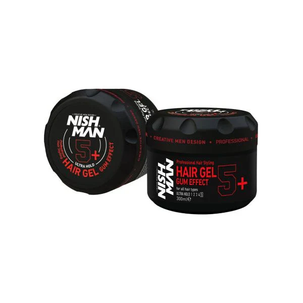 Nishman Hair Styling Gel Gum Effect 5 Plus 10.1 oz / 300ml