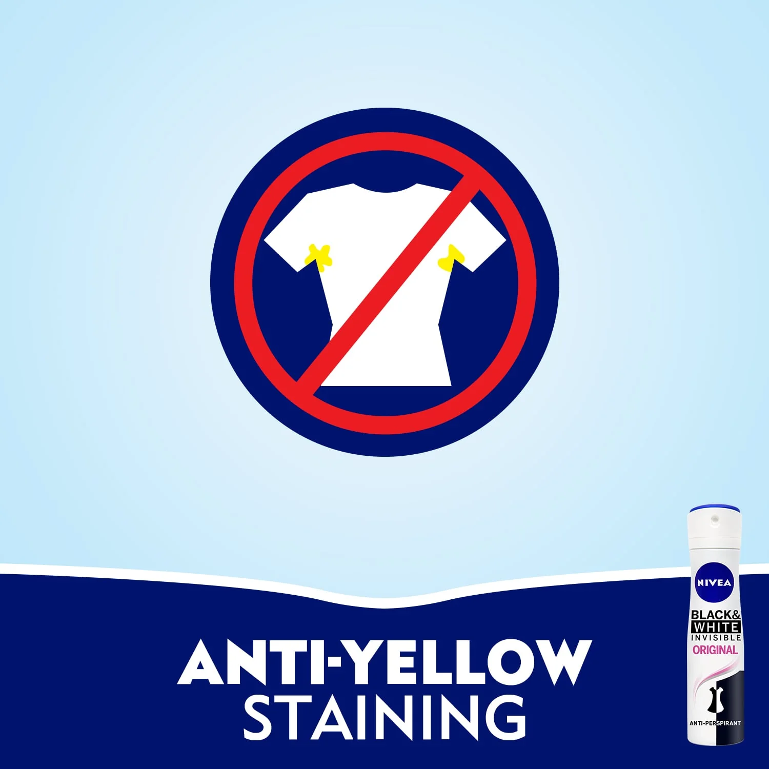 Nivea Anti-Perspirant Deodorant Spray Black & White Invisible Original 150ml - Image 3
