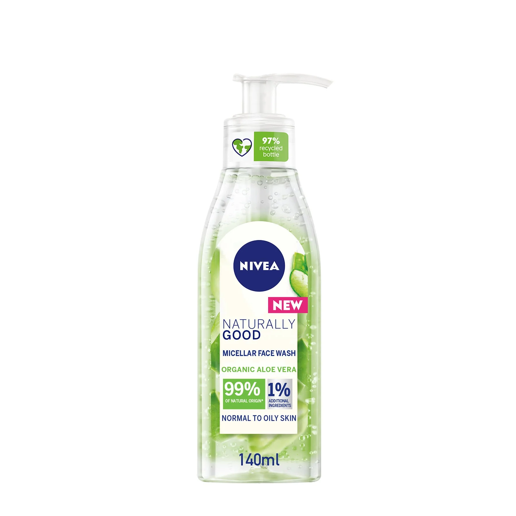 Nivea Naturally Good Micellar Face Wash 140ml