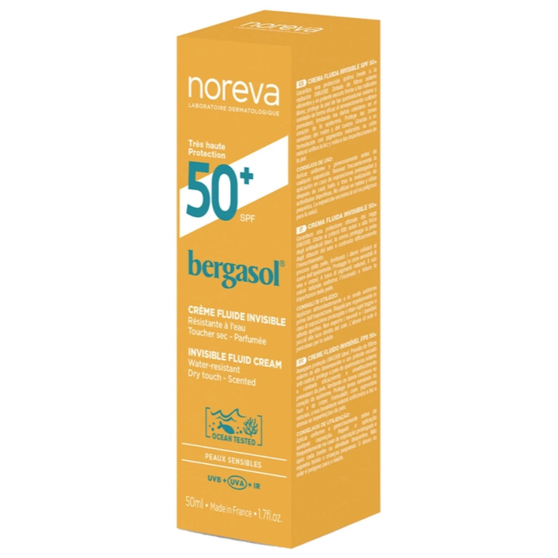 Noreva Bergasol Expert Fluid Cream Invisible Finish SPF 50+ 50 ml