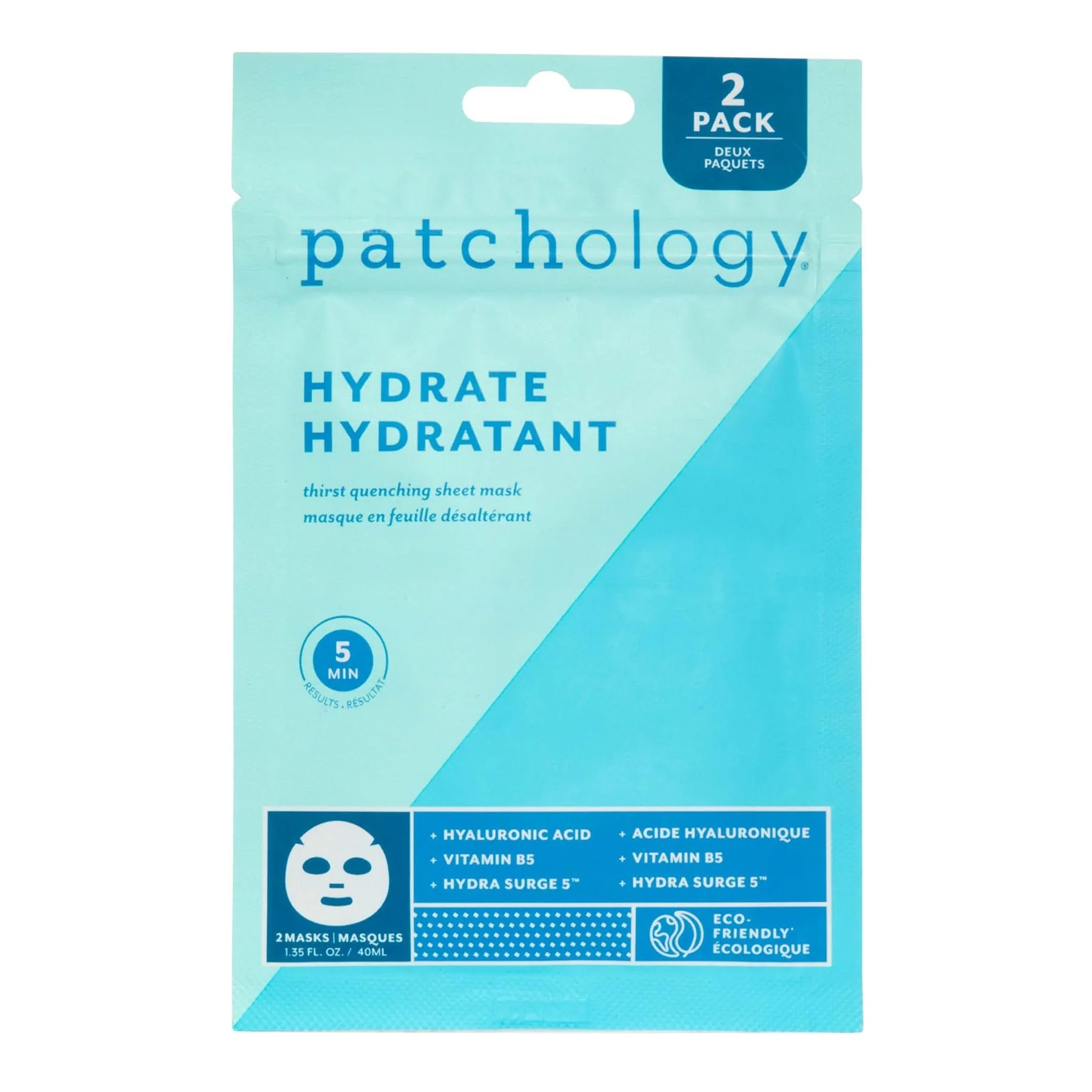 Patchology Hydrate Sheet Mask 2 sheets