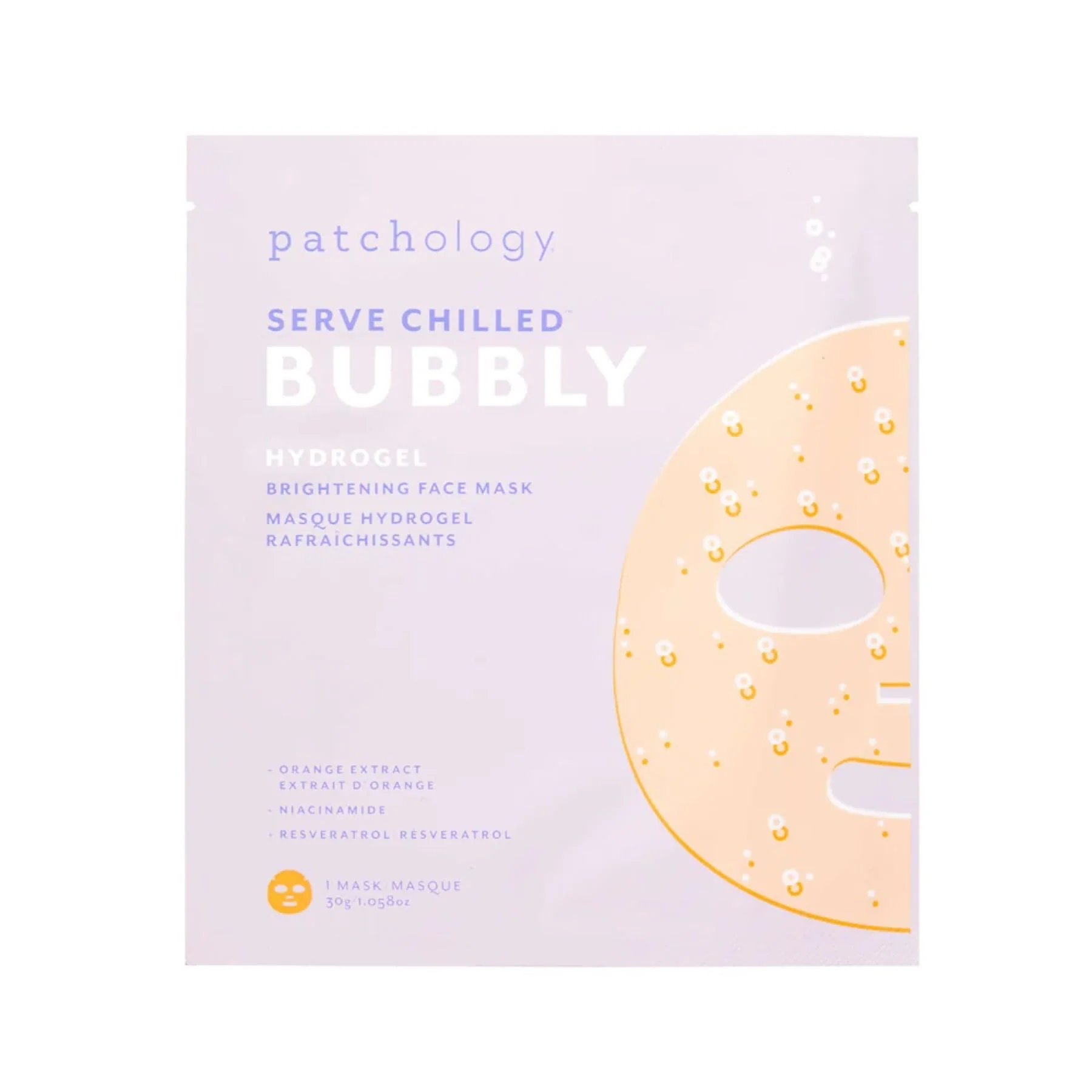 Patchology Serve Chilled Bubbly Hydrogel Brightening Face Mask 30g