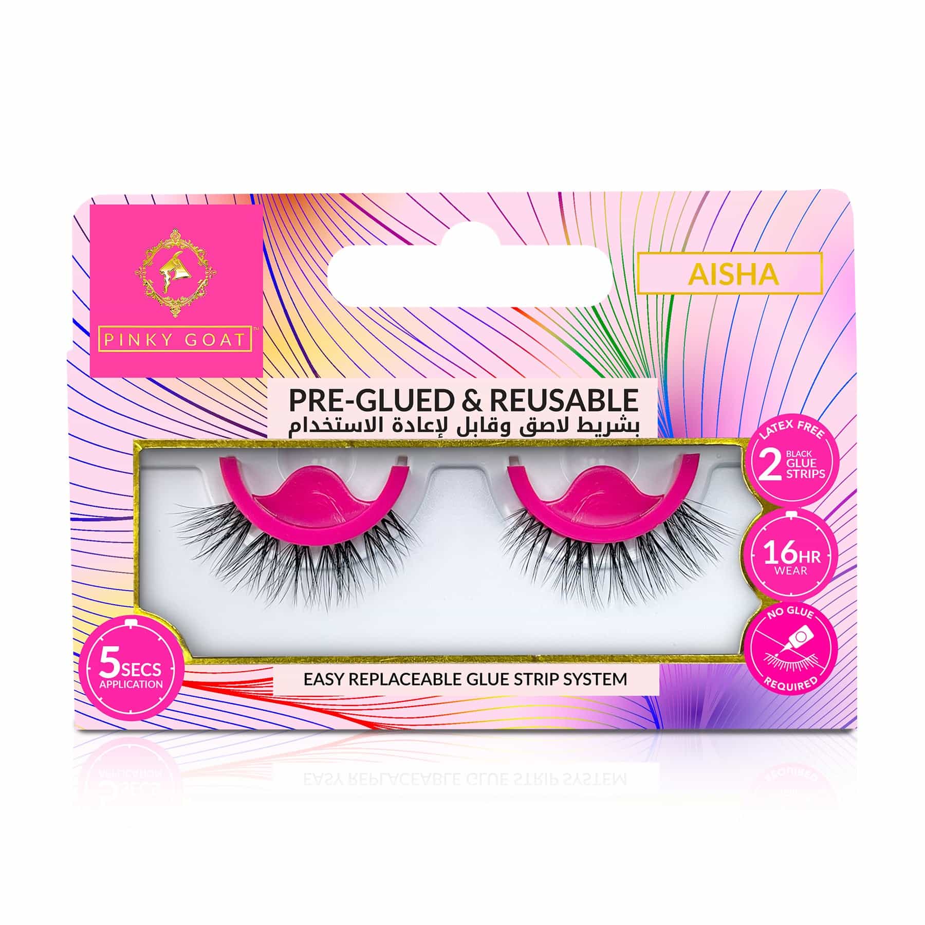 Pinky Goat Pre-Glued Aisha False Eyelashes 1 pair
