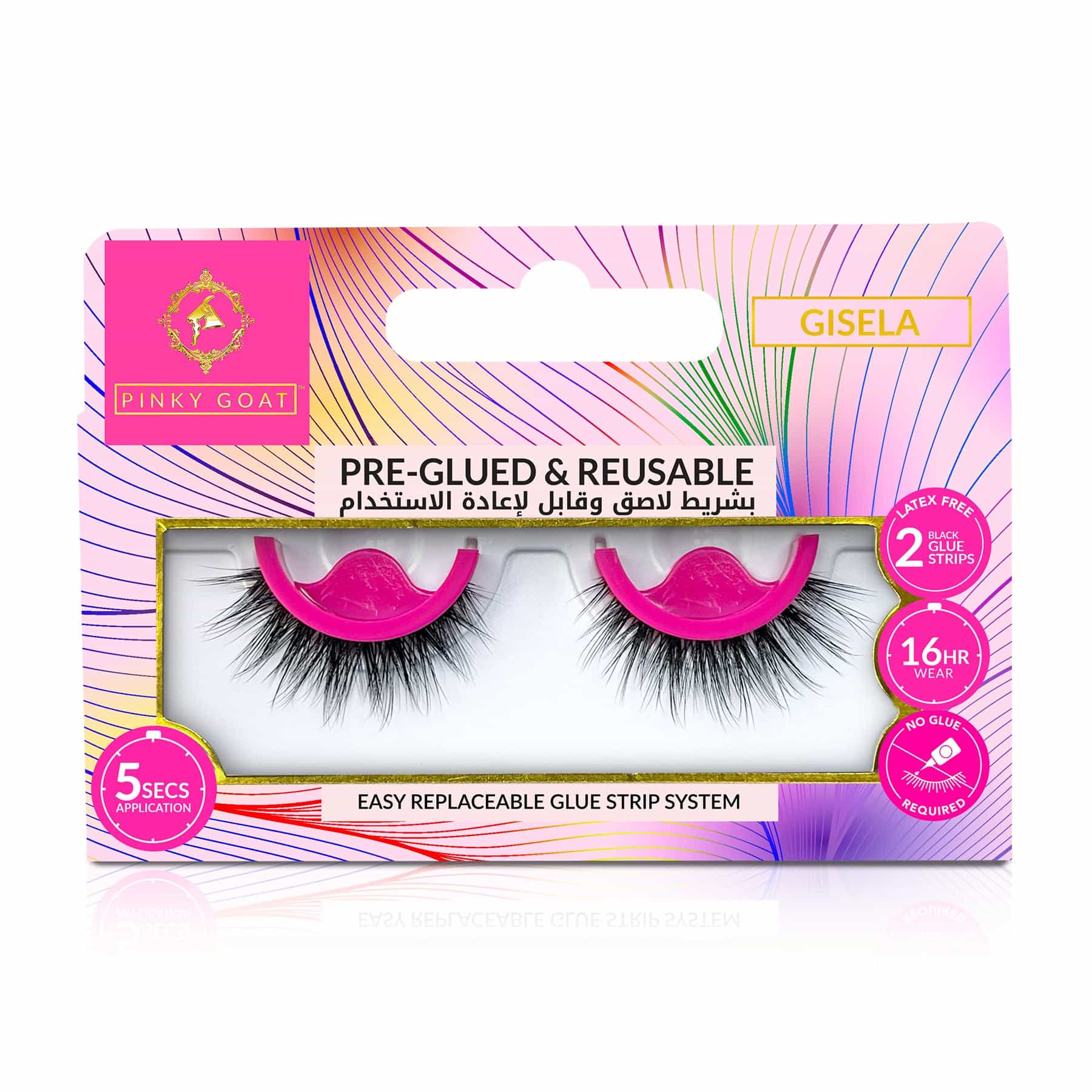 Pinky Goat Pre-Glued Gisela False Eyelashes 1 pair