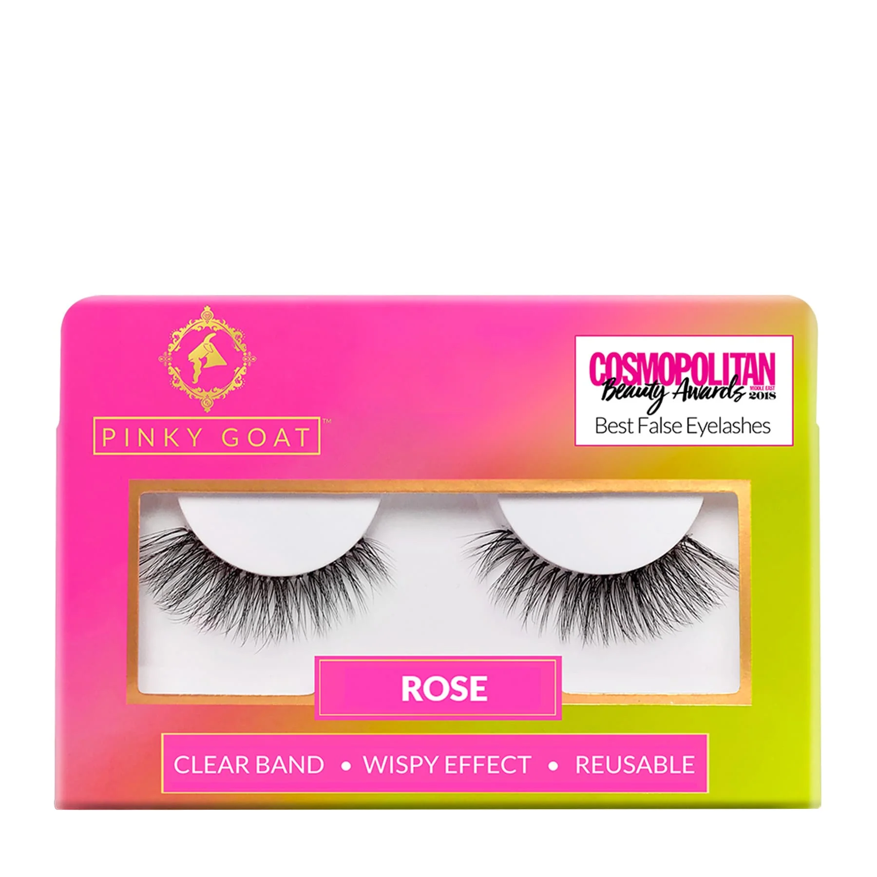 Pinky Goat Rose False Eyelashes Vegan 1 pair