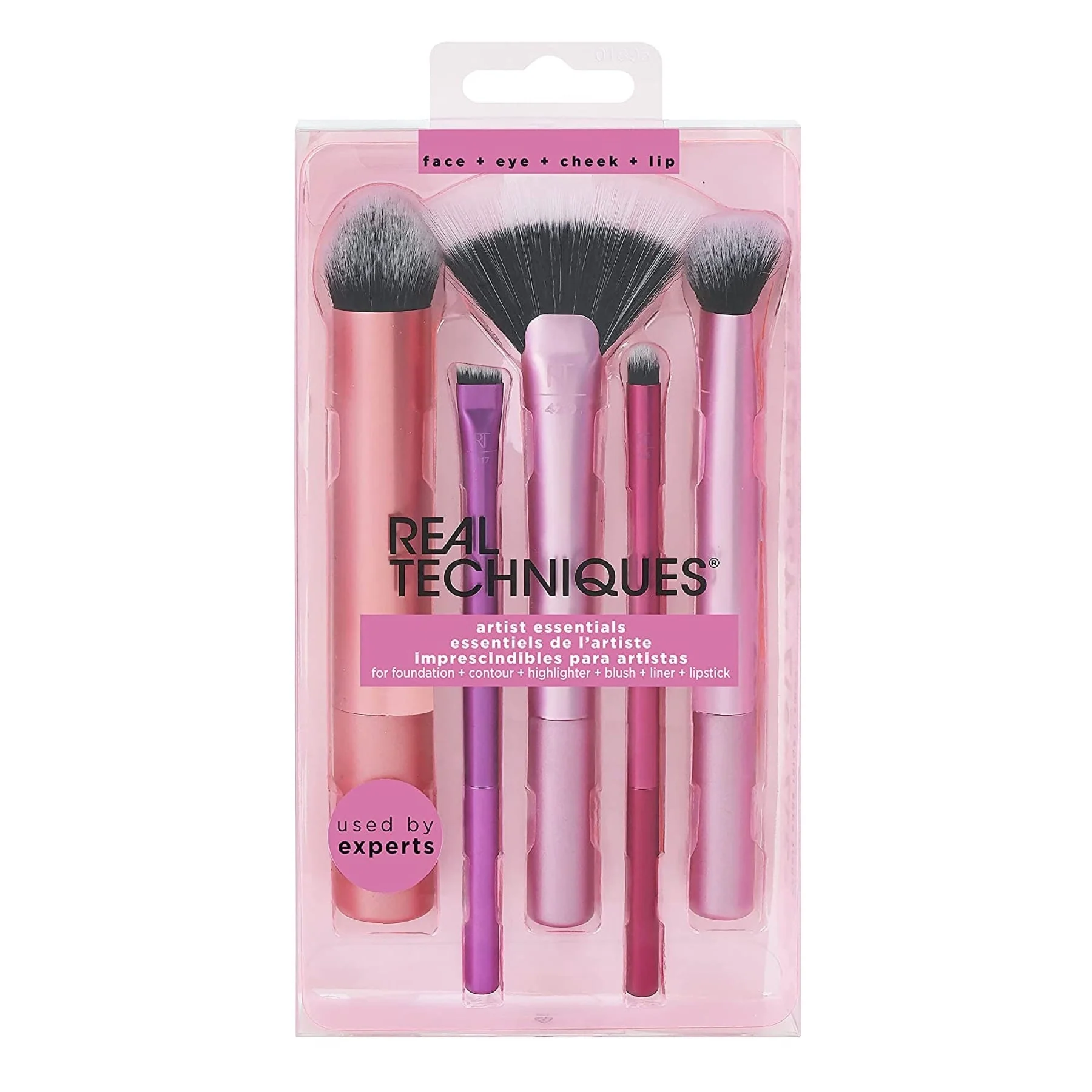 Real Techniques Artist Essentials Makeup Brush Kit, 5 Piece Set - Image 2