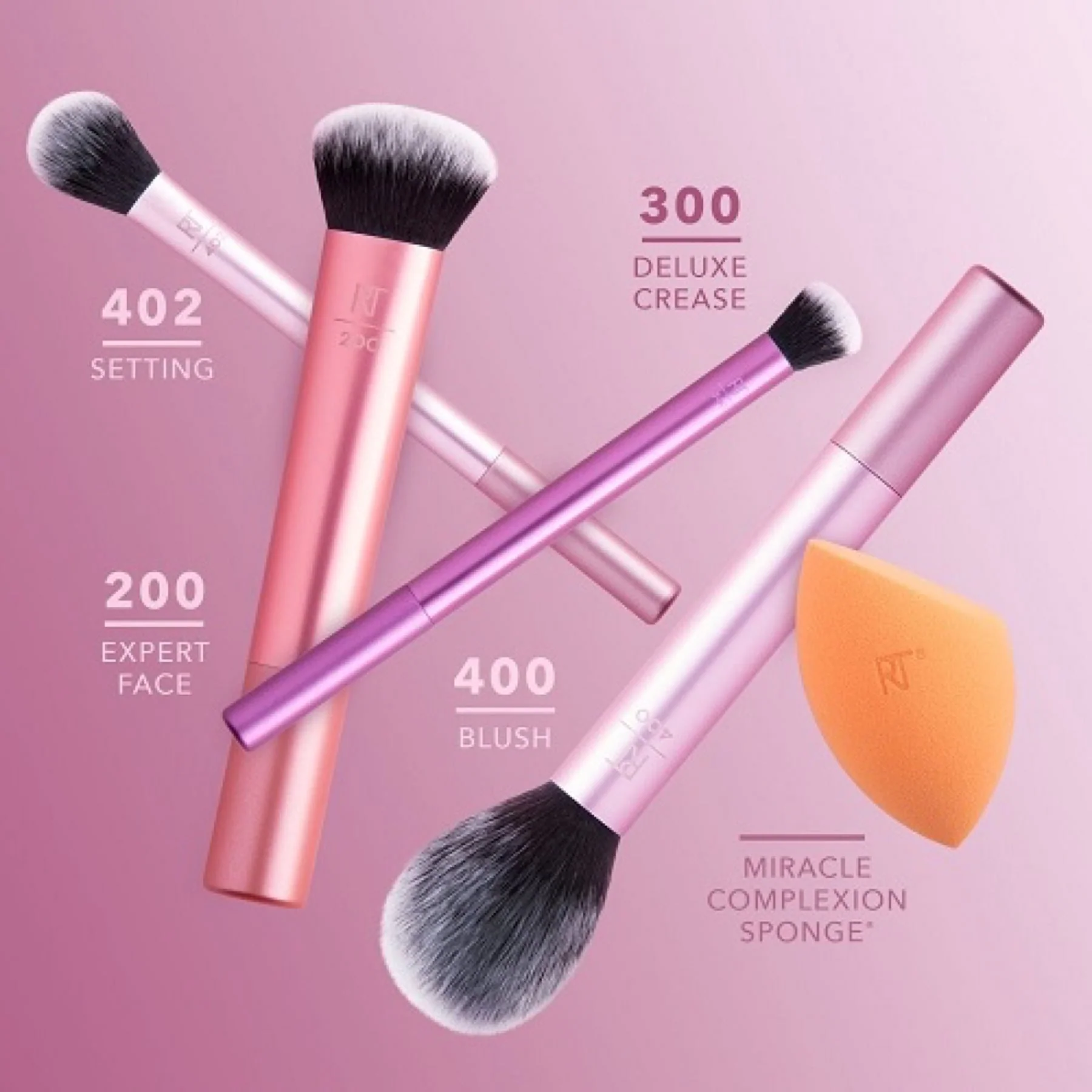 Real Techniques Everyday Essentials Kit with 1 Miracle Complexion Sponge, 5 Piece Set - Image 4