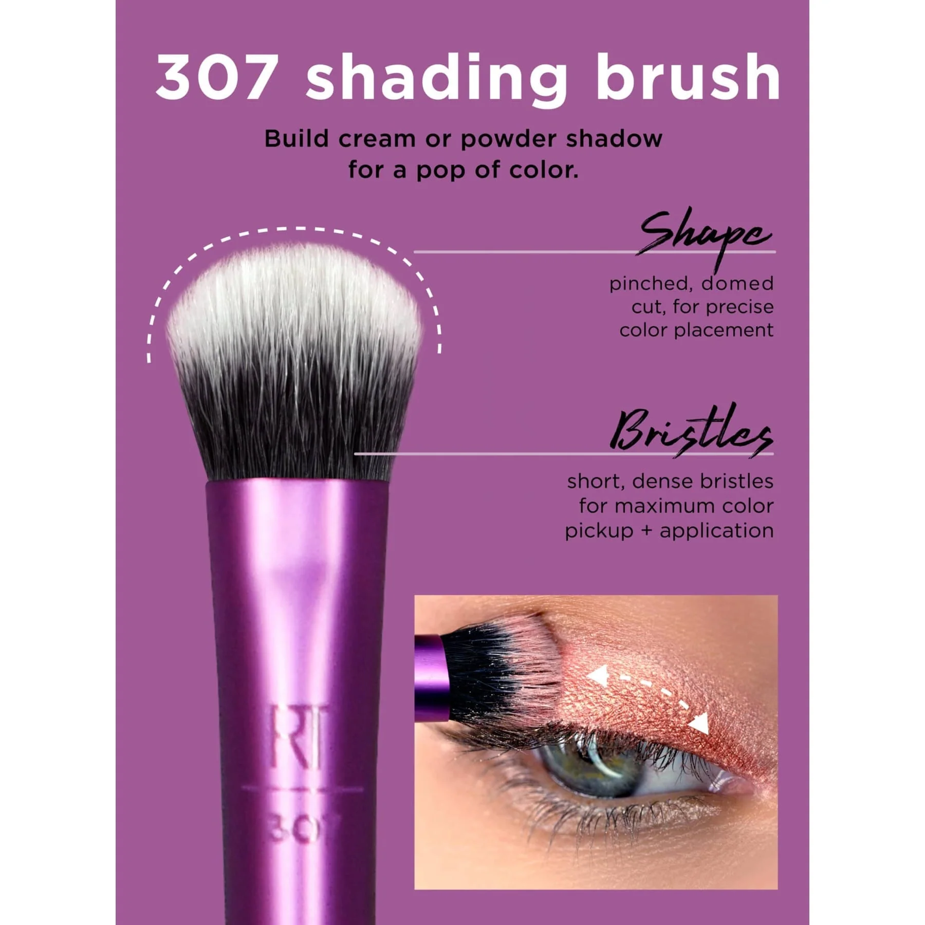Real Techniques Everyday Eye Essentials Makeup Brush Kit, 8 Piece Set - Image 6