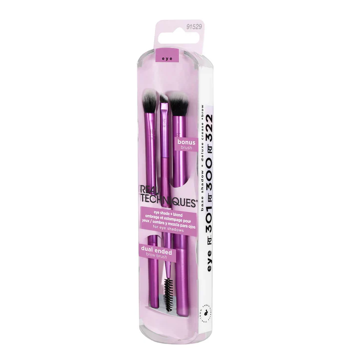 Real Techniques Eye Shade & Blend Makeup Brush Trio 3pc - Image 4